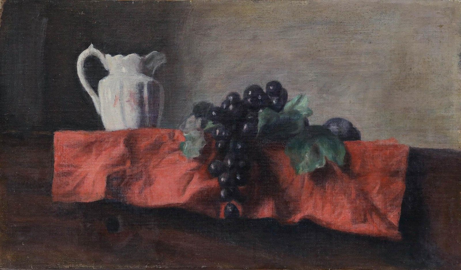 George Weissbort (1928 2013) Oil, Still Life With White Jug & Grapes photo furniture