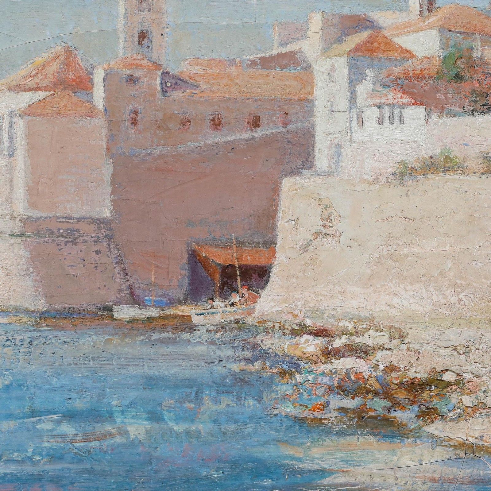 Arthur Croft Mitchell (1872 1956) Framed Oil, Ragusa From The Rocks, Italy photo 650.0