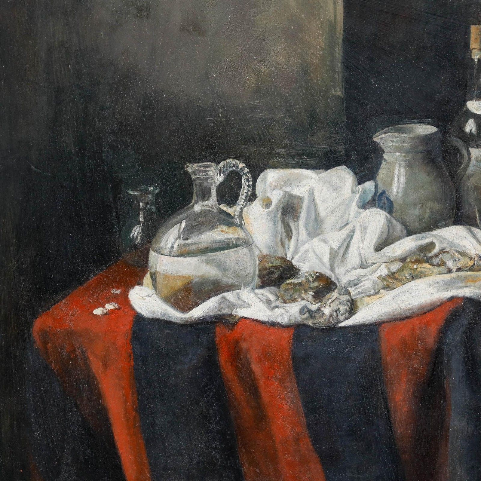 George Weissbort (1928 2013) 20th Century Oil, Still Life With Figures photo vinterior