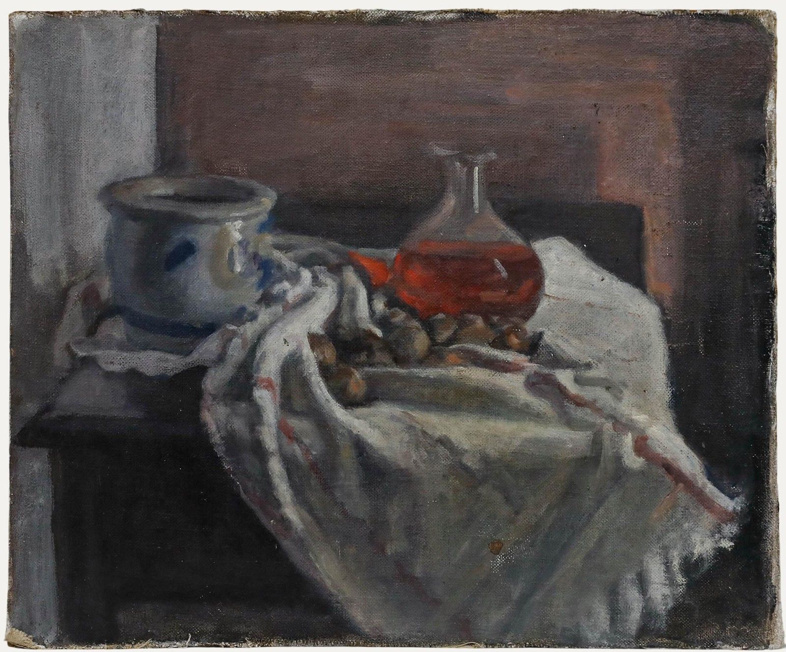 George Weissbort (1928 2013) 20th Century Oil, Carafe On White Cloth