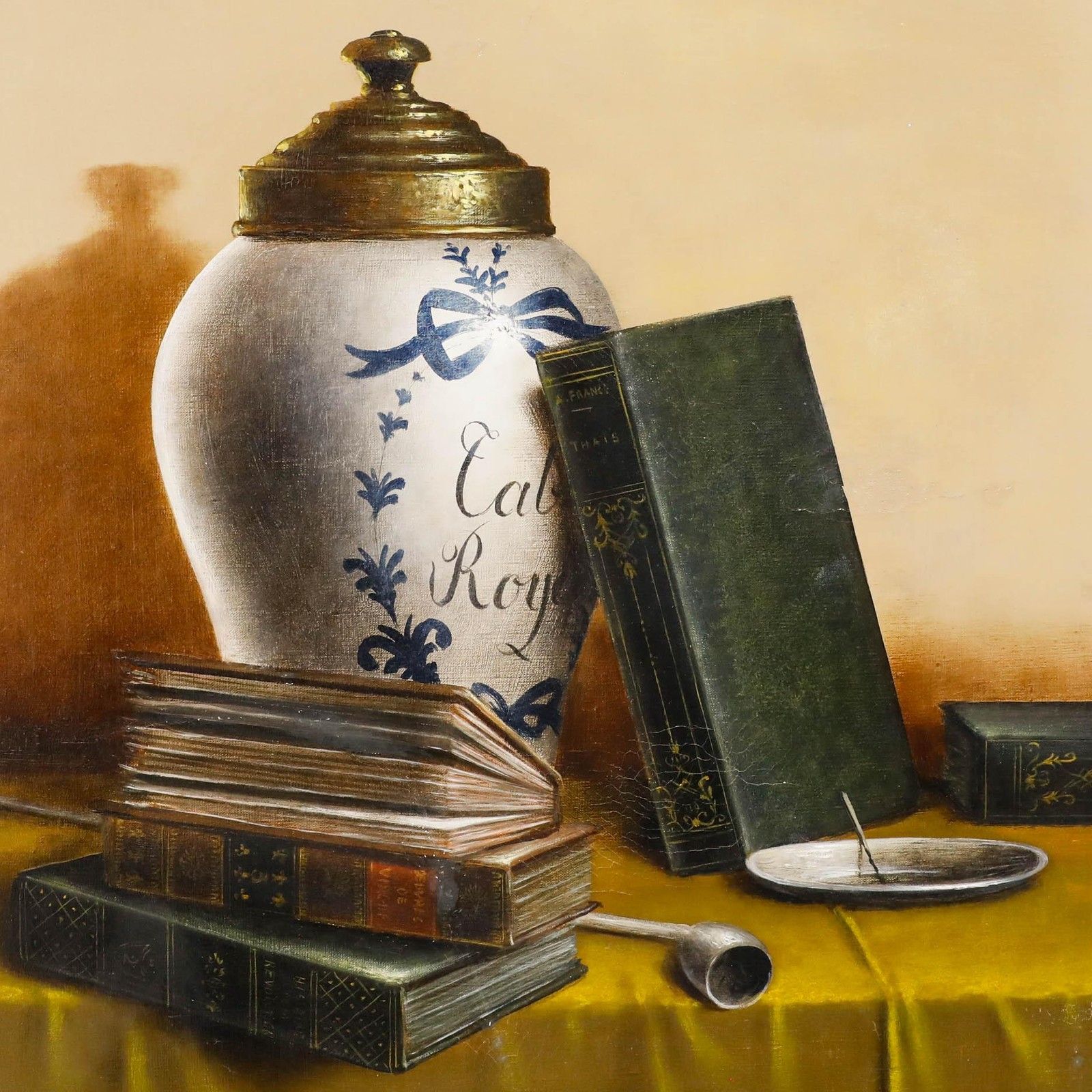 George David Coulon (1823 1904) Mid 20th Century Oil, The Tobacco Pot photo Art