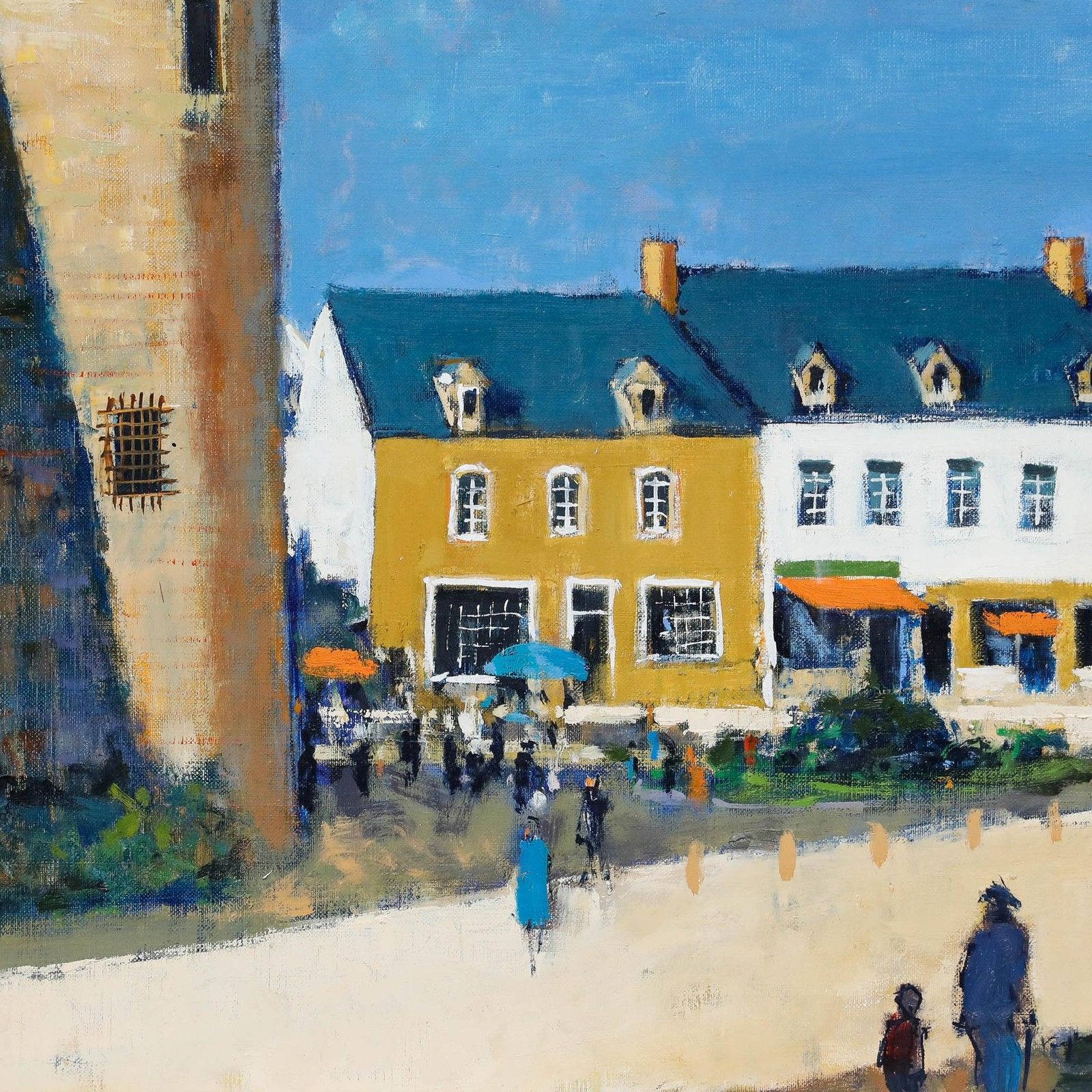 Pierre Neveu (B.1929) Contemporary Oil, Guerande, France photo Art