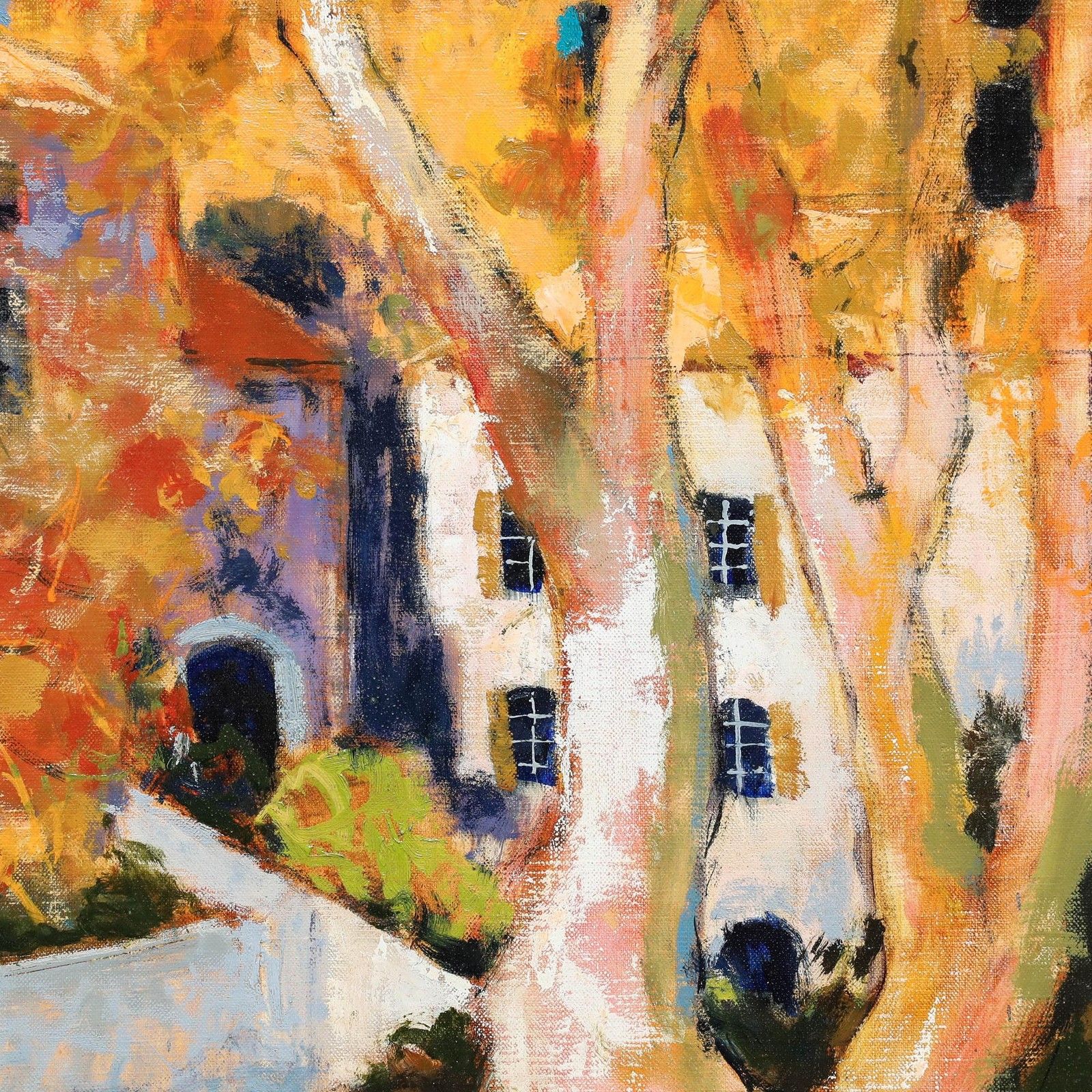 Pierre Neveu (B.1929) 20th Century Oil, Colours Of Autumn In Saint Gratien photo Art