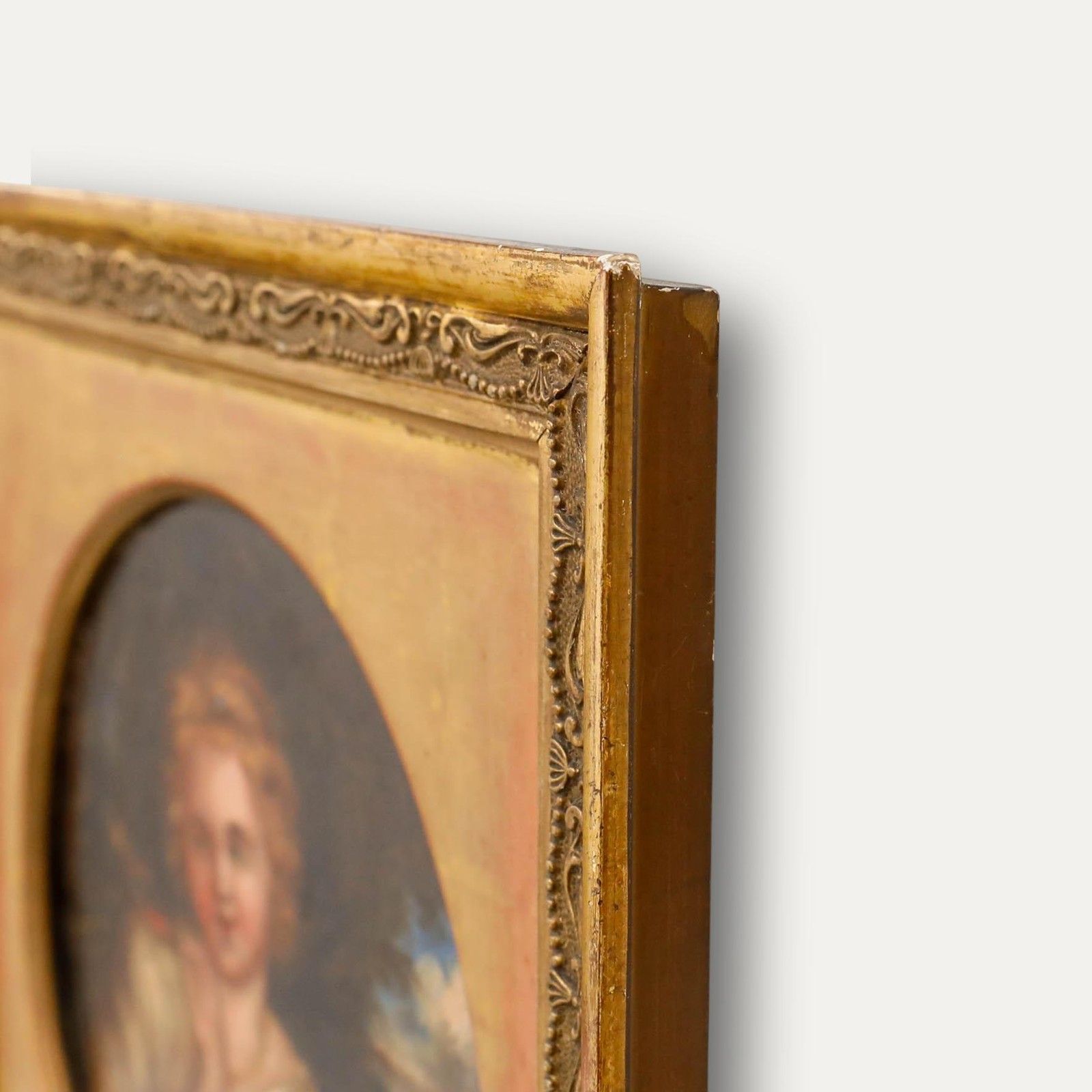 Early 19th Century Oil The Girl And The Robin photo 325.0
