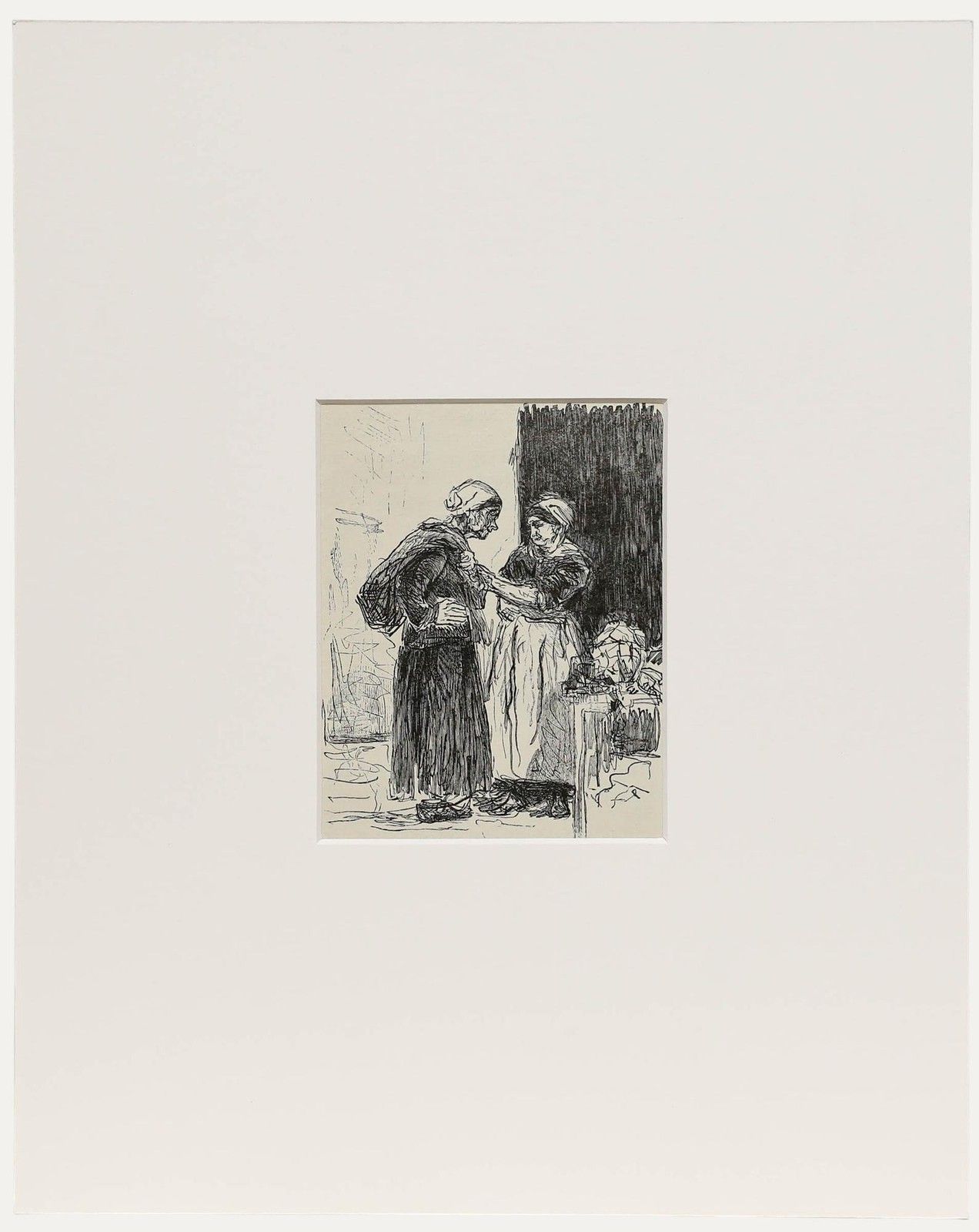 Max Liebermann (1847 1935) Mid 20th Century Lithograph, Vegetable Sellers