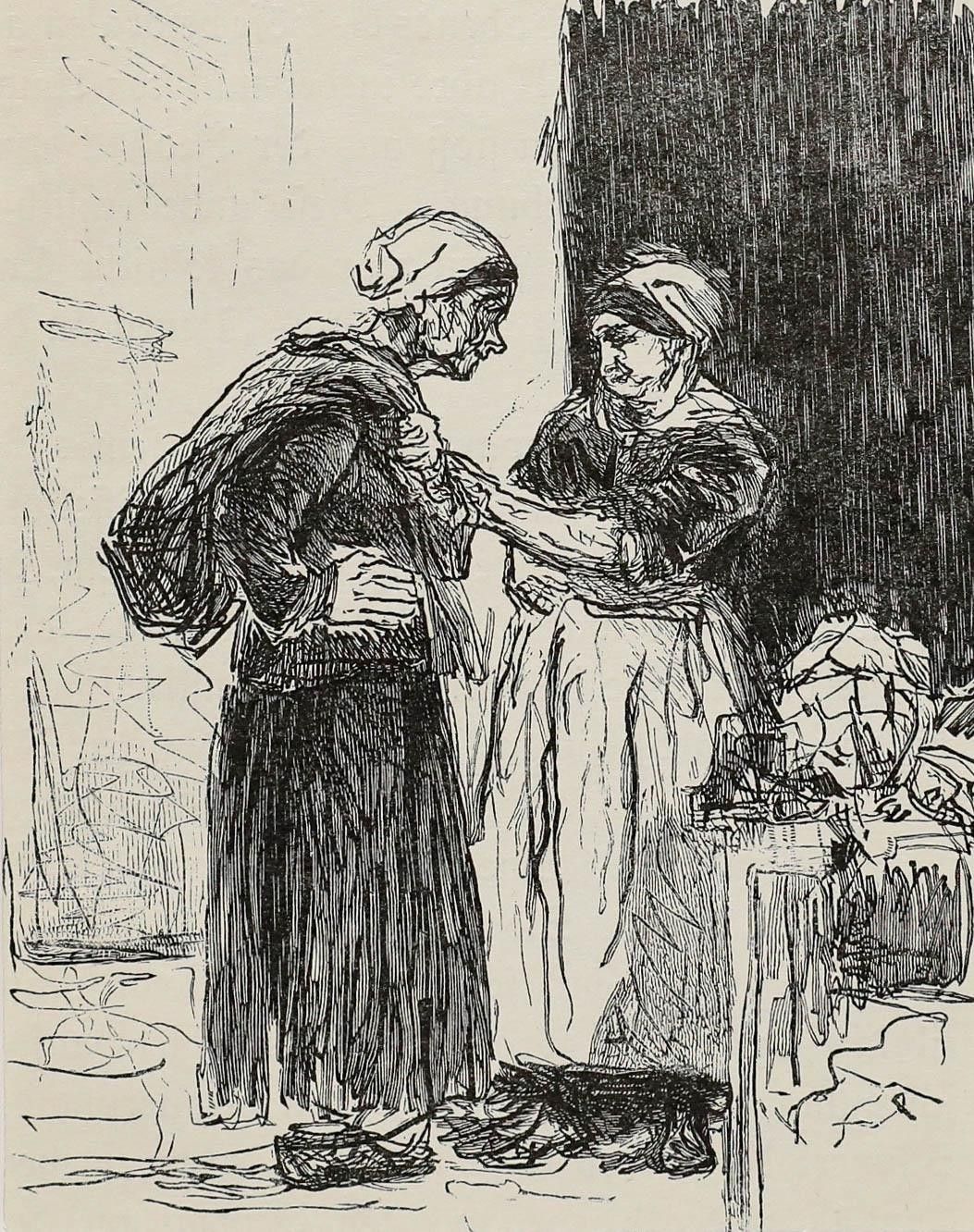 Max Liebermann (1847 1935) Mid 20th Century Lithograph, Vegetable Sellers photo furniture