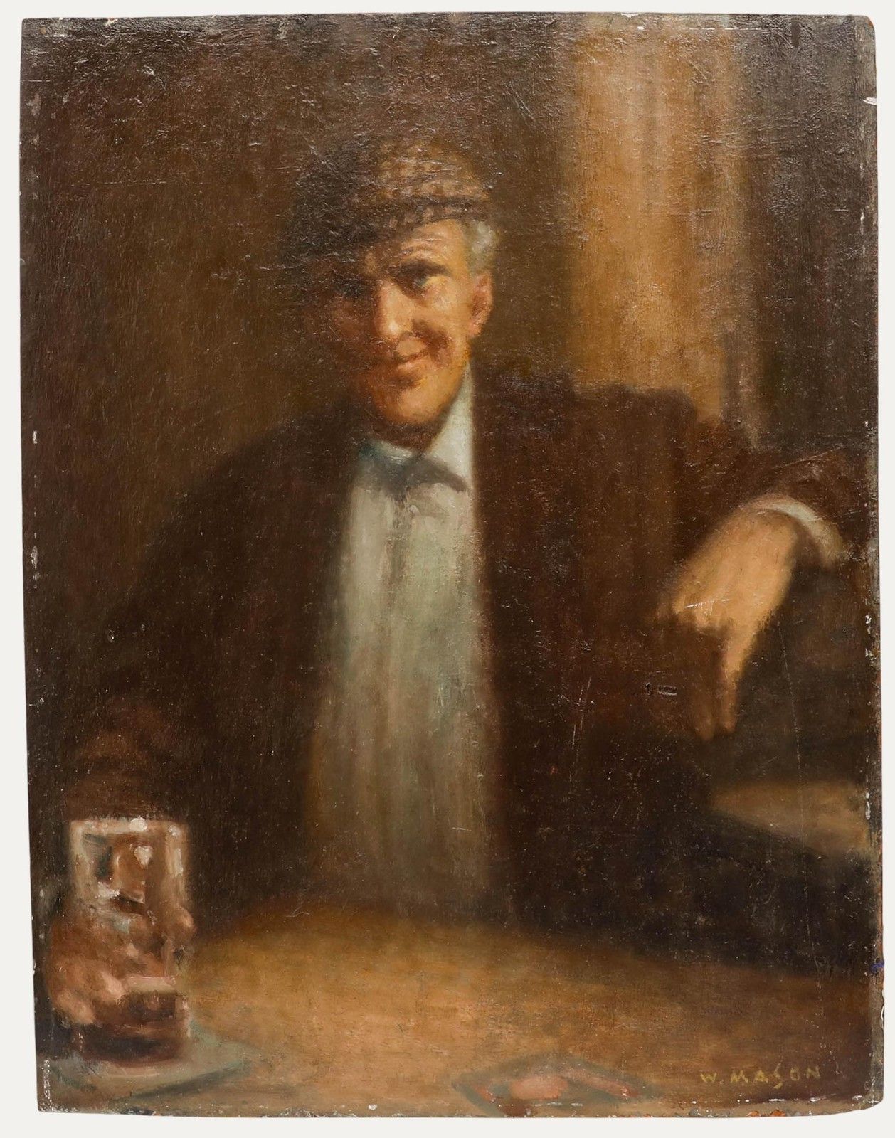 William Mason Arca (1906 2002) 20th Century Oil, Irishman In A Tweed Cap