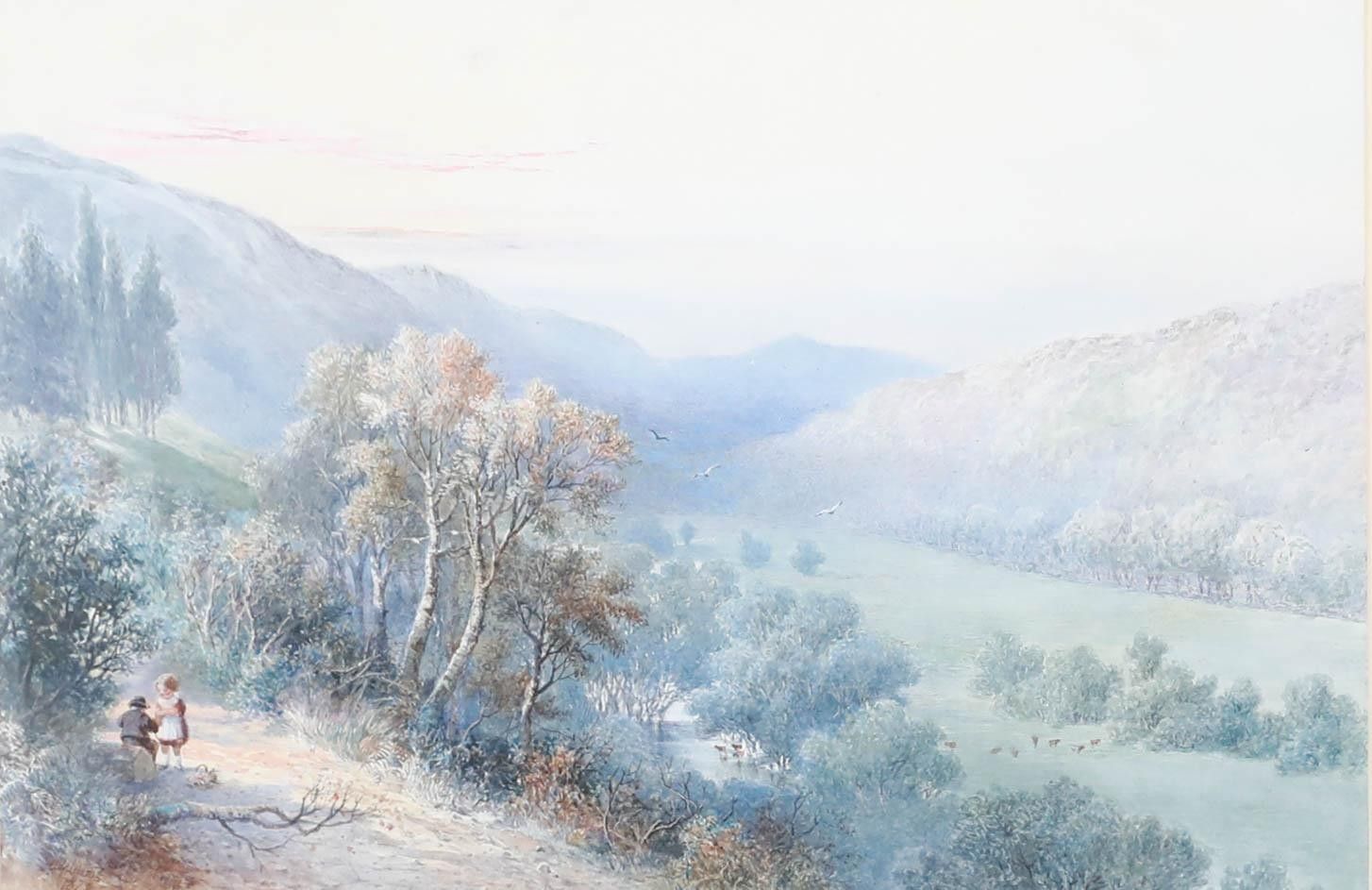 Albert George Adams (Fl. 1854 1887) Mid 19th Century Watercolour, Glynn Valley photo furniture