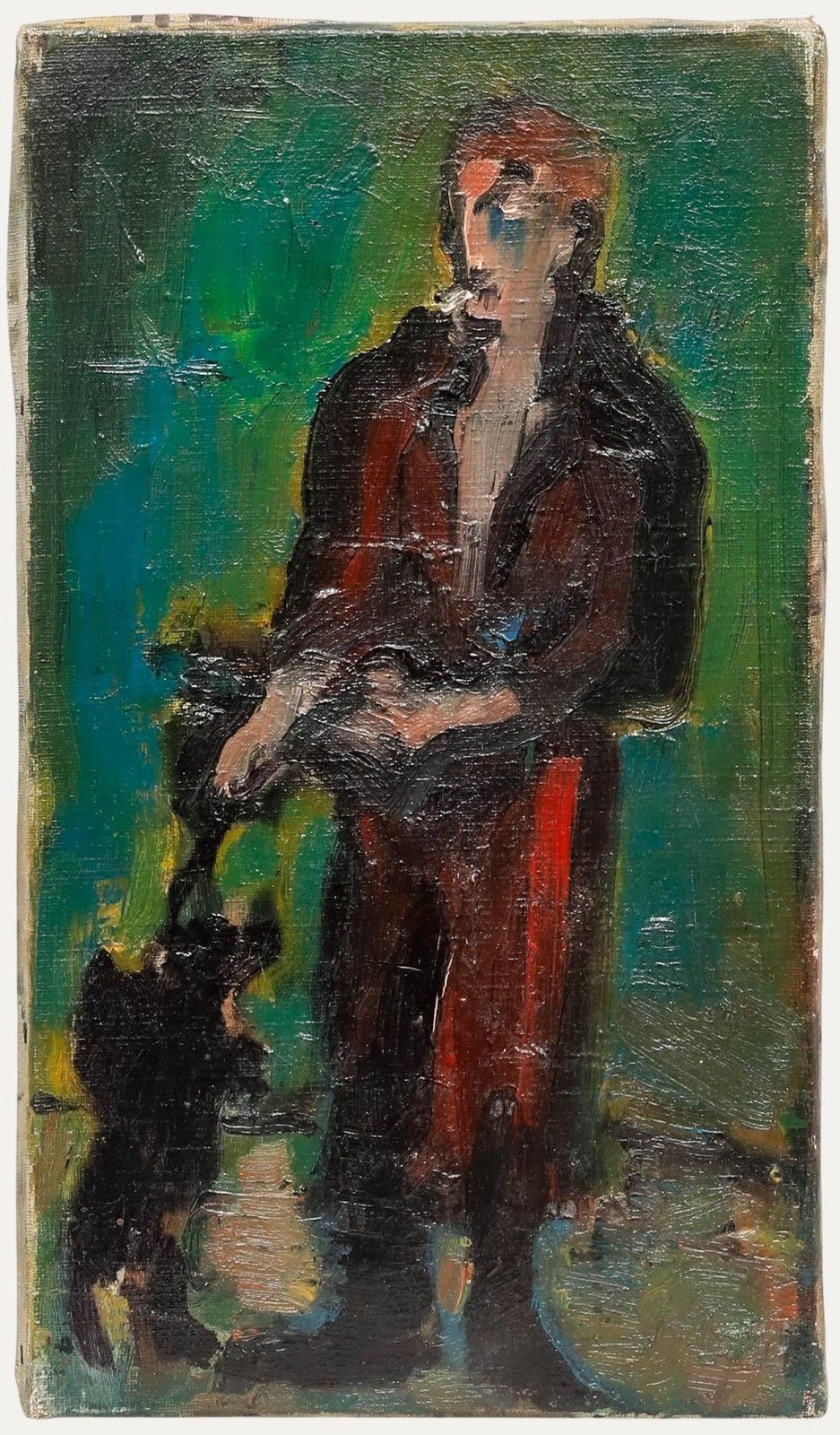 Madeleine Flaschner (1933 2022) Mid 20th Century Oil, The Bear Tamer, Medrano