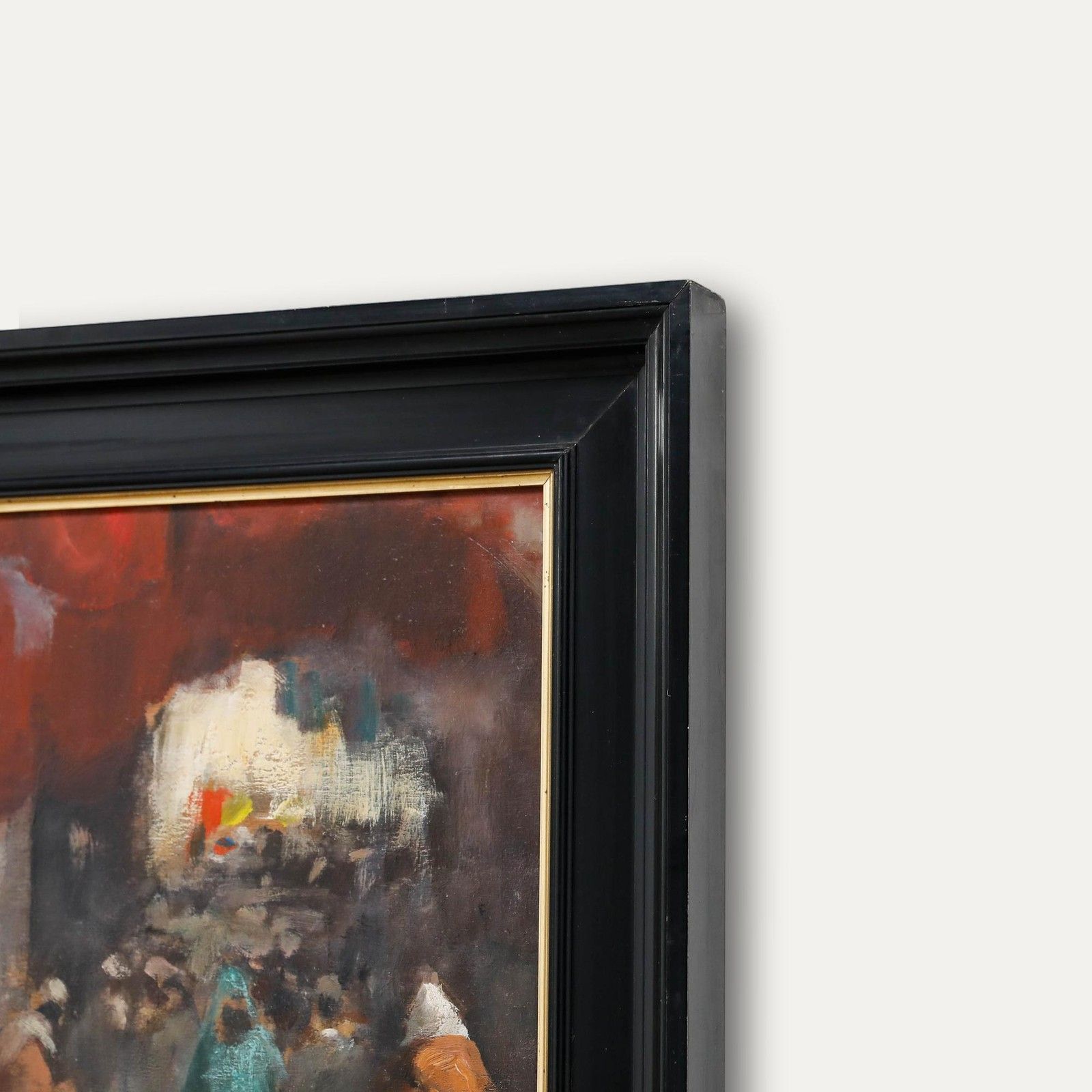 Jeronimo Muniz (B. 1938) Framed 20th Century Oil, A Day At The Market photo 995.0