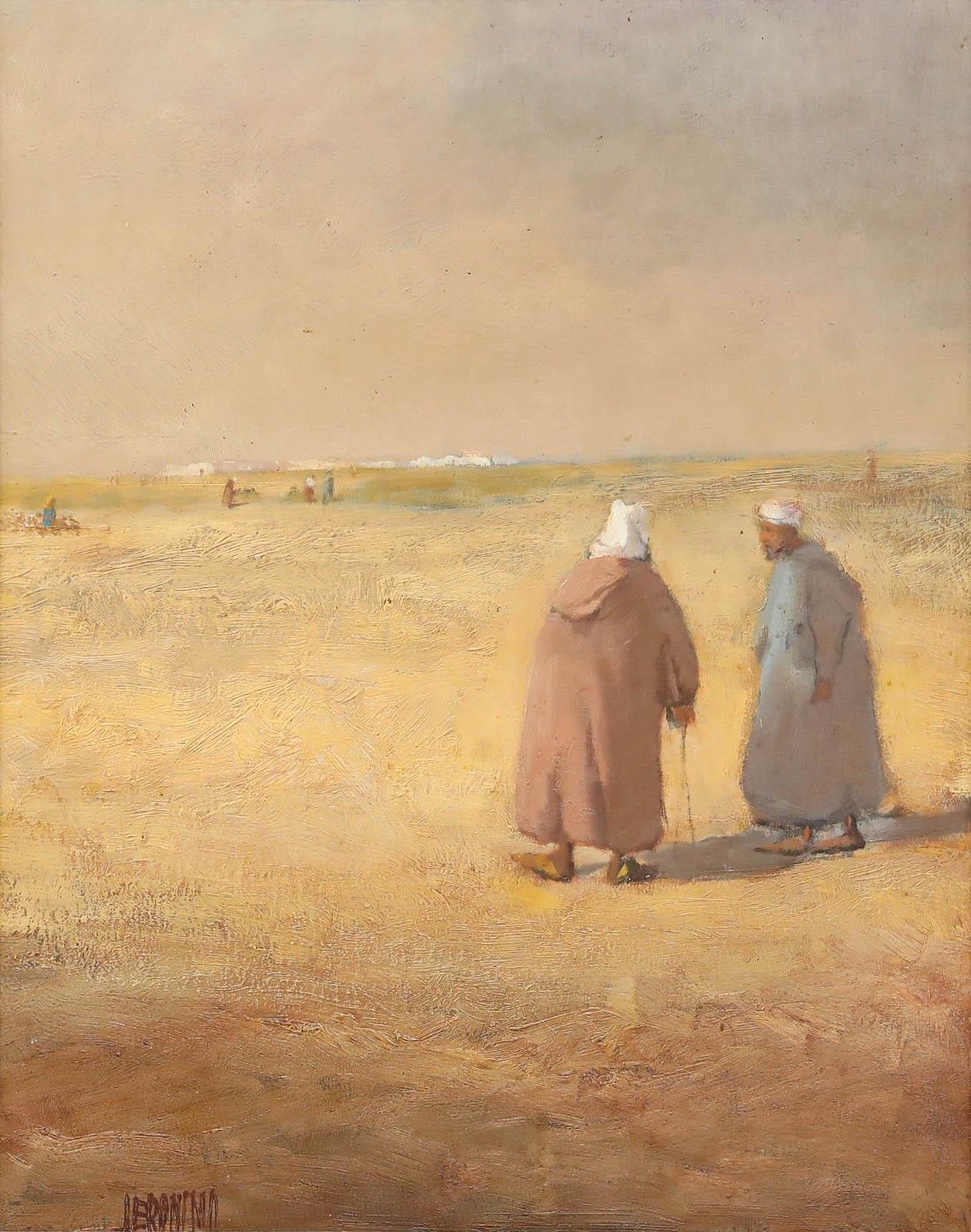 Jeronimo Muniz (B. 1938) 20th Century Oil, A Moment In The Desert photo furniture