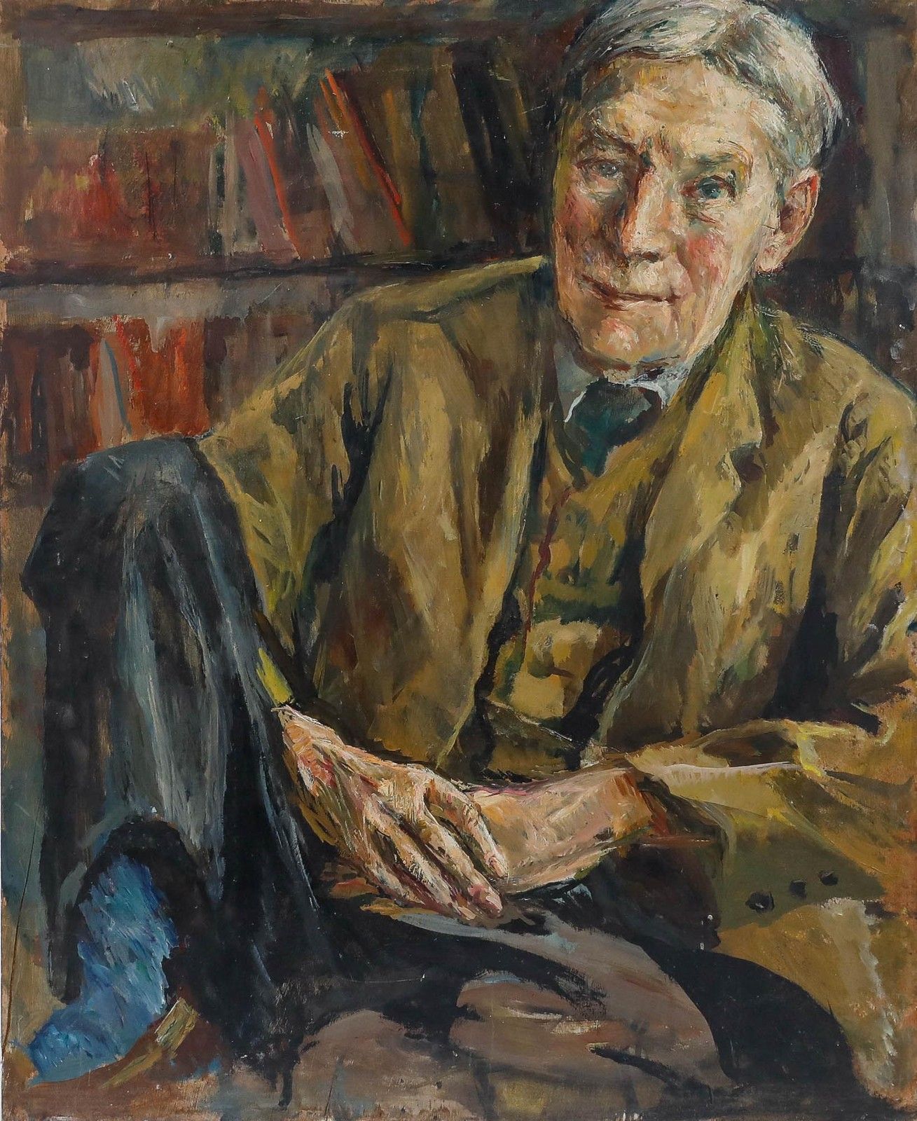 Susi Zimmermann (B.1883) Oil, Portrait Of DR. Ernst Heinrich Zimmermann photo furniture