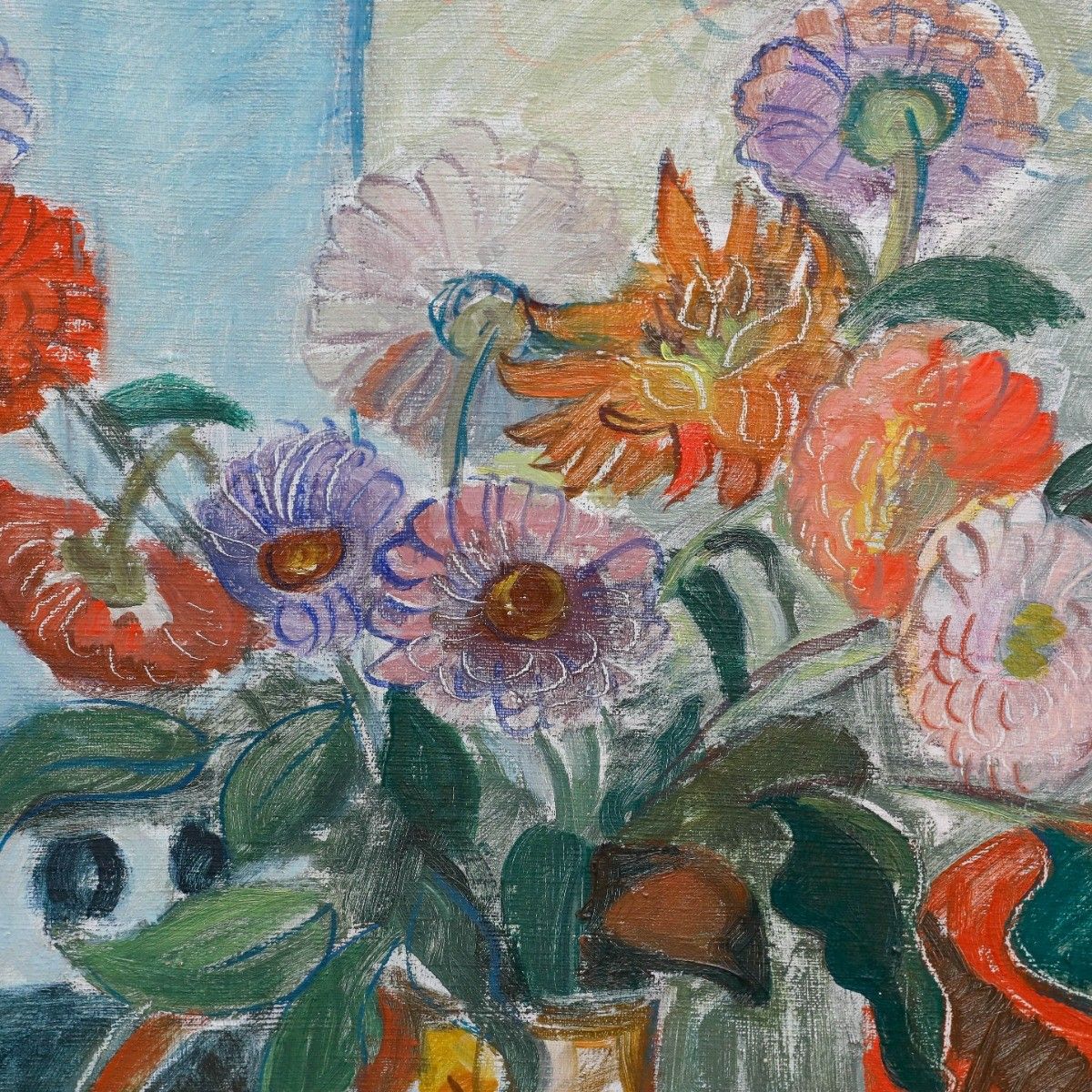 P. Heuer 20th Century Oil, Apples And Flora photo Art