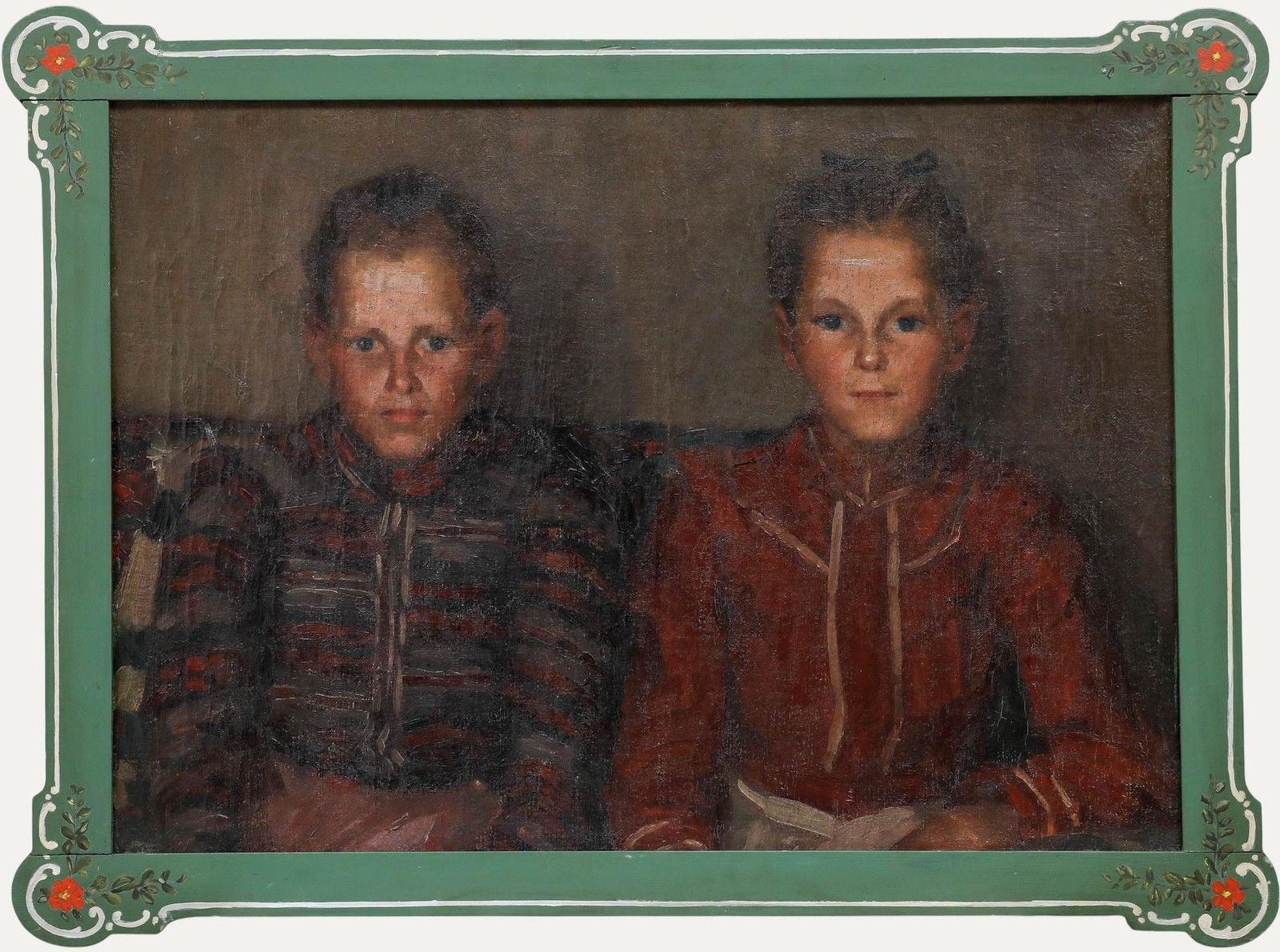 Arthur Terstegen (1882 1915) 1909 Oil, The Siblings