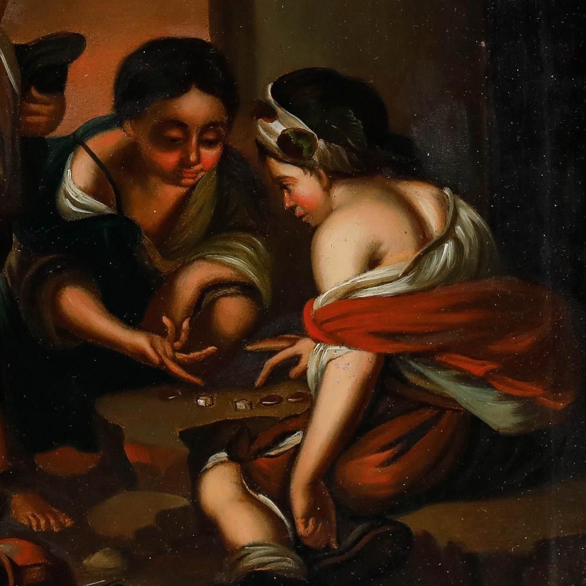 After Bartolomé Esteban Murillo (1617–1682) Oil, Beggar Boys Playing Dice photo 275.0