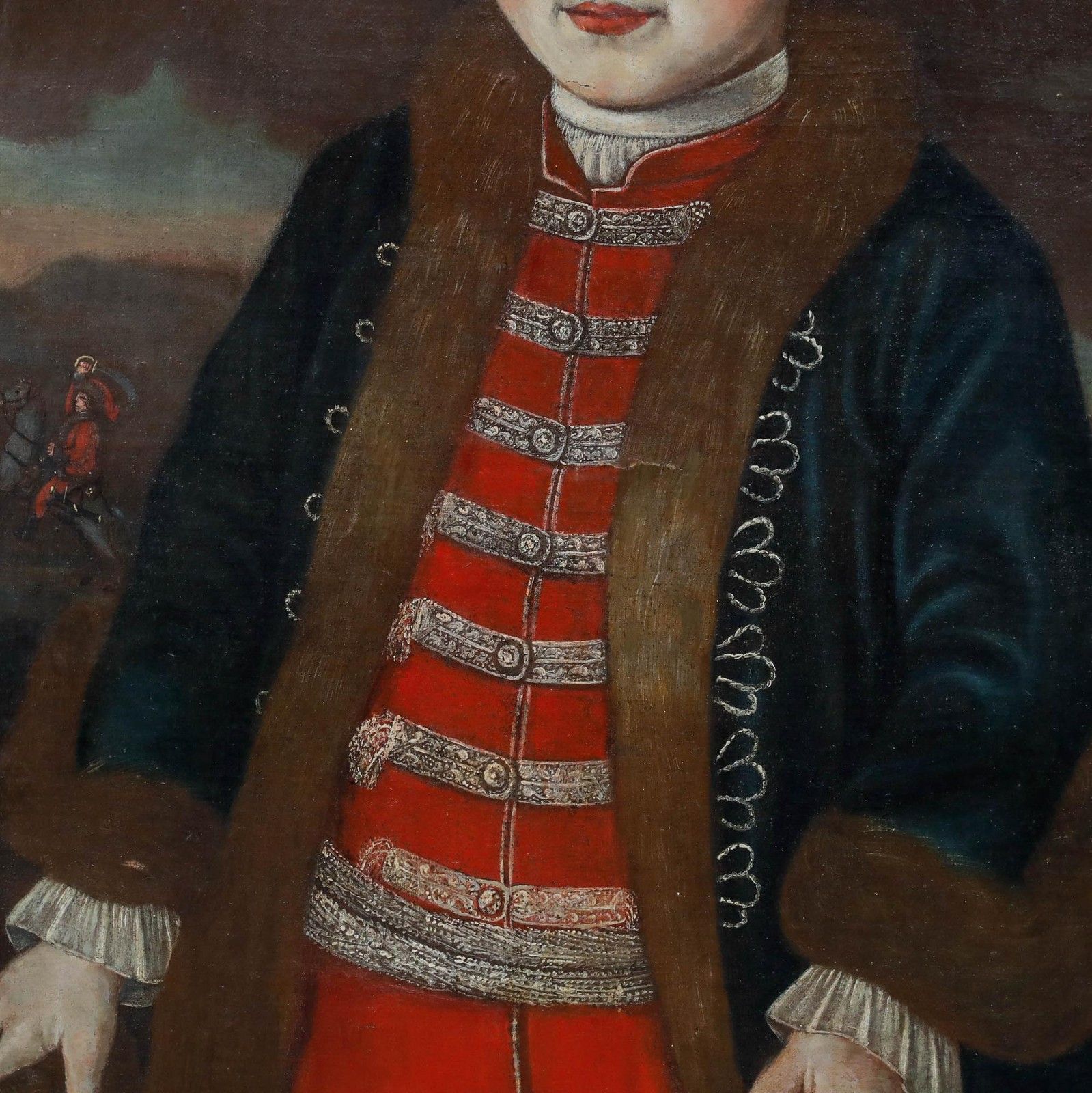 R. Waring German School 1737 Oil, The First Sword photo 1250.0