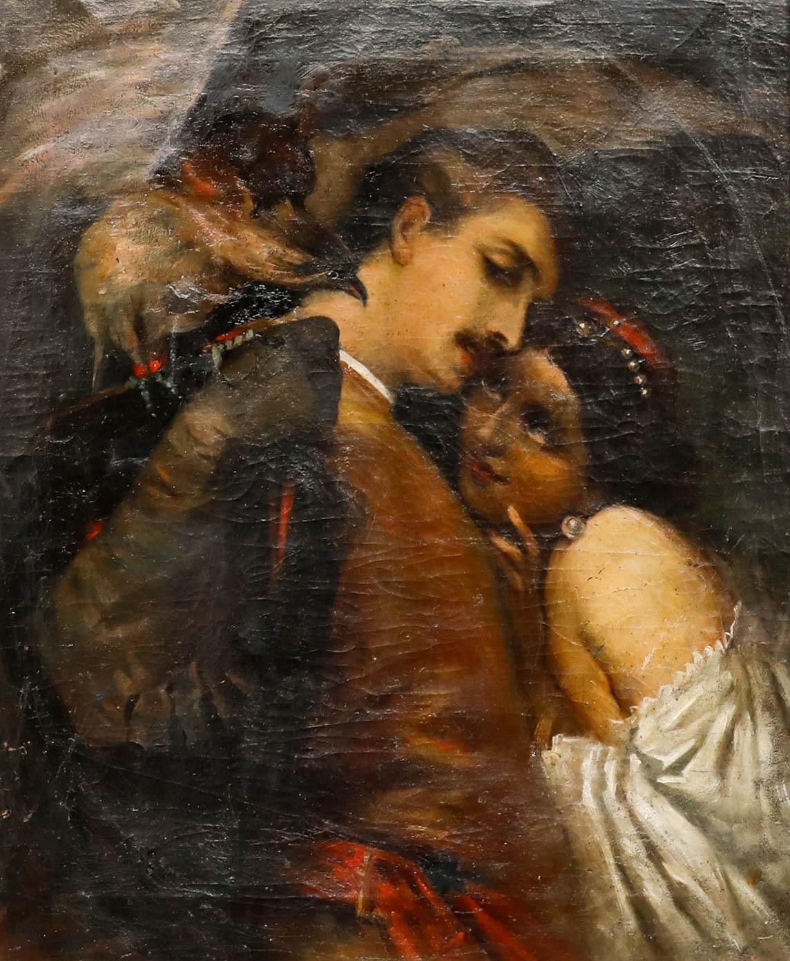 After Tranquillo Cremona (1837 1878) Late 19th Century Oil, The Falconer photo furniture