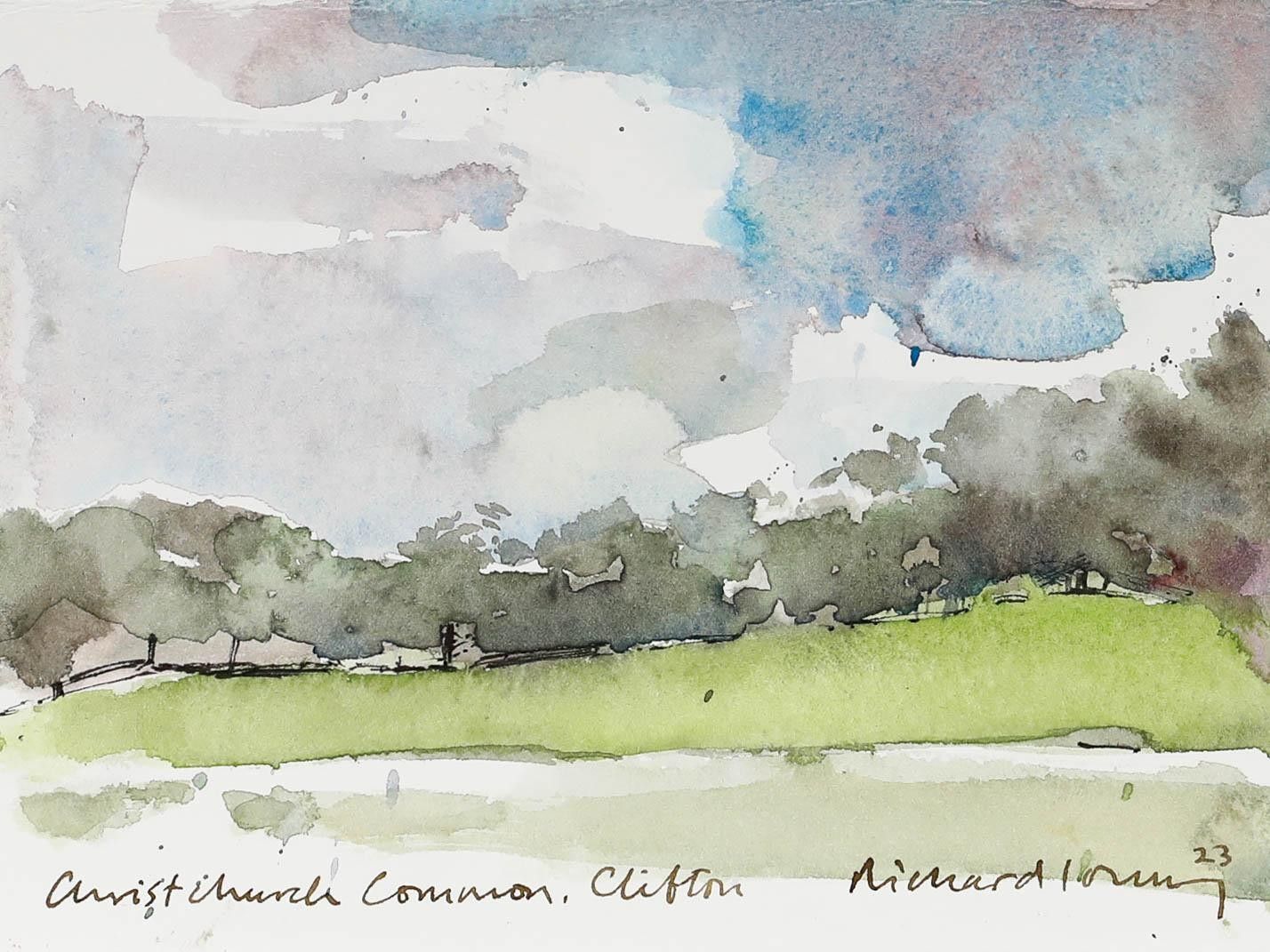 Richard J.S. Young 2023 Watercolour, Christ Church Common, Clifton photo furniture
