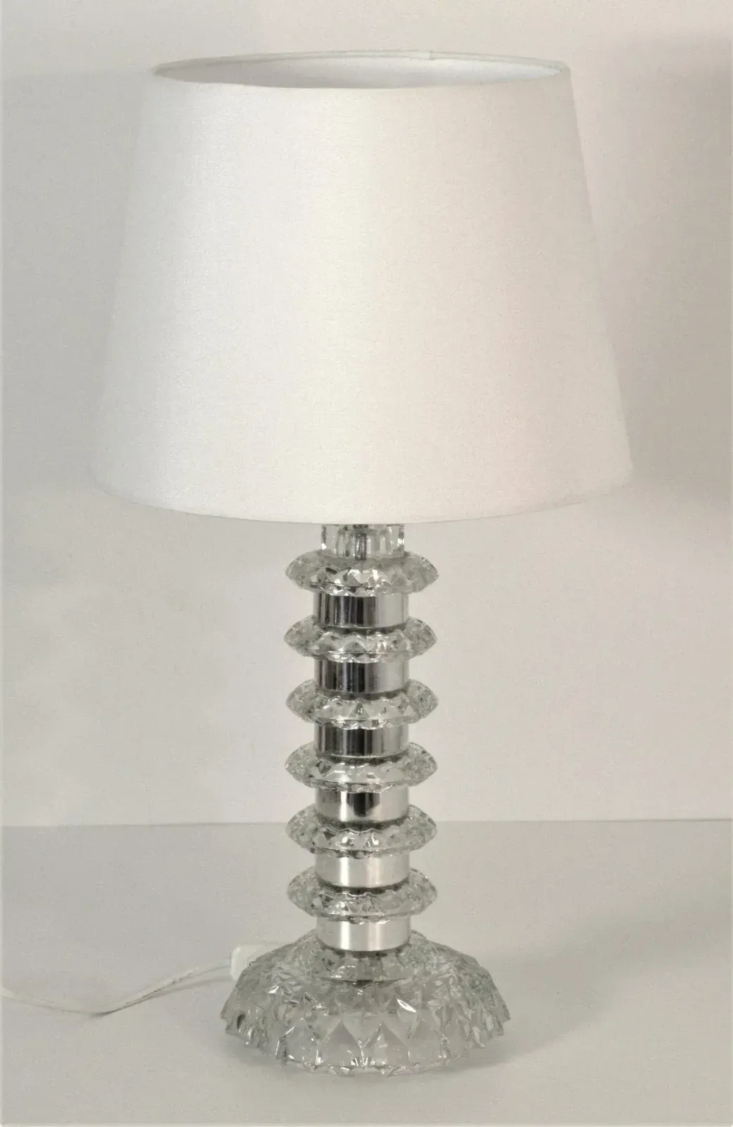 Glass And Chrome Table Lamp By Carl Fagerlund For Orrefors, Sweden, 1960s photo 1250.0