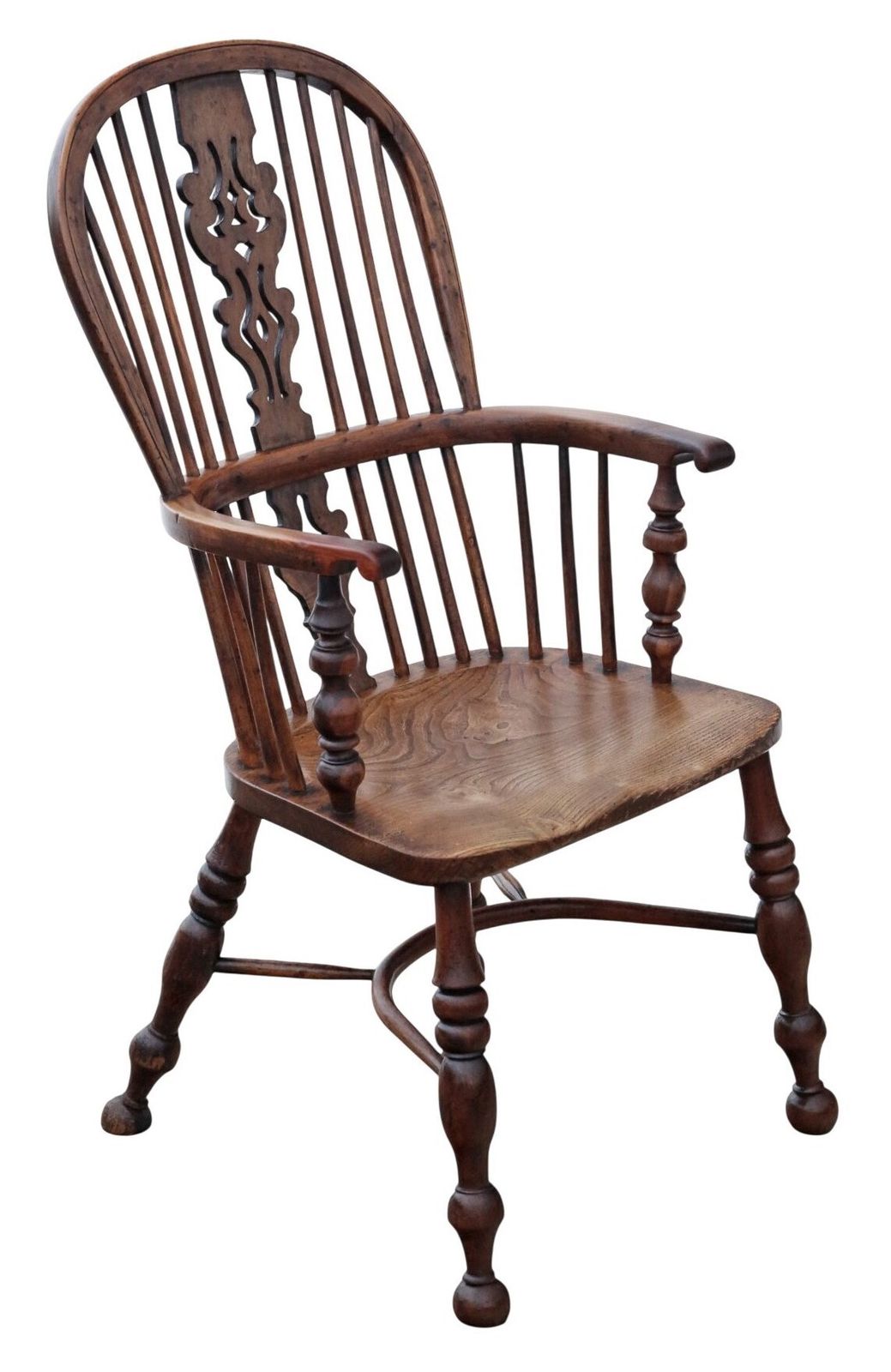 Antique 19th Century Yew & Elm Windsor Armchair Or Carver Elbow Chair– Fine Quality photo furniture