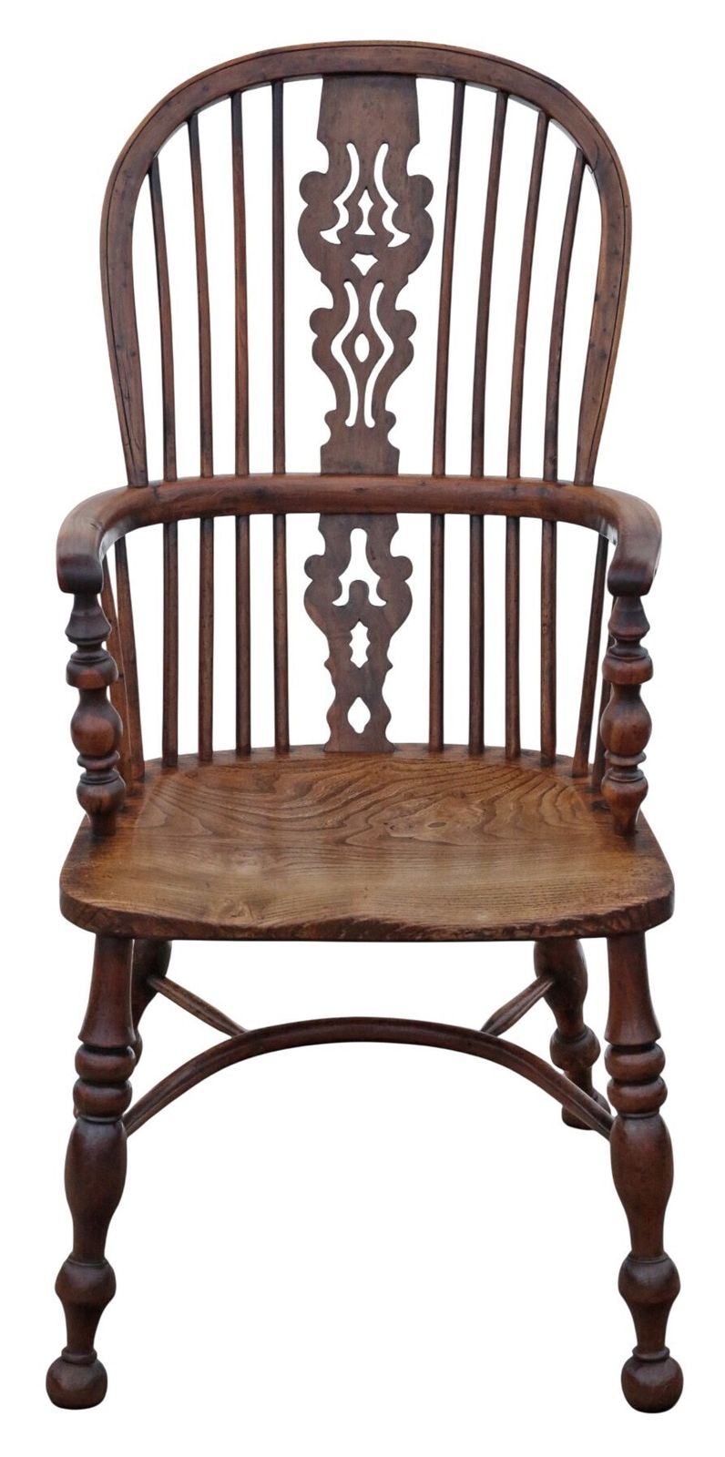 Antique 19th Century Yew & Elm Windsor Armchair Or Carver Elbow Chair– Fine Quality photo for sale