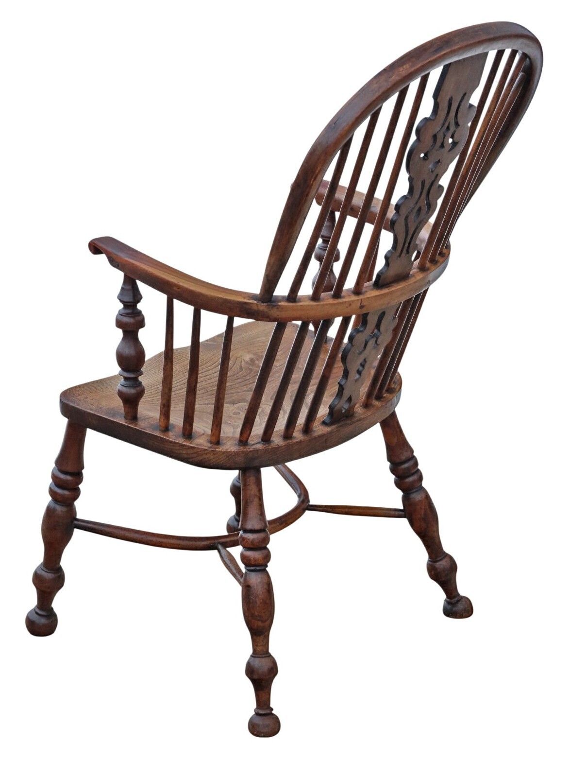Antique 19th Century Yew & Elm Windsor Armchair Or Carver Elbow Chair– Fine Quality photo Furniture