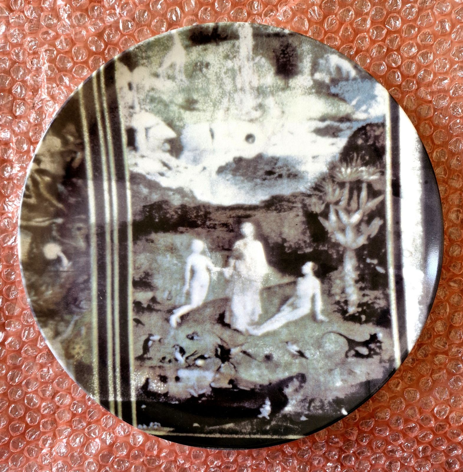 Limited Edition Set Of 6 Robert Rauschenberg Transfer Printed Porcelain Plates. photo for sale
