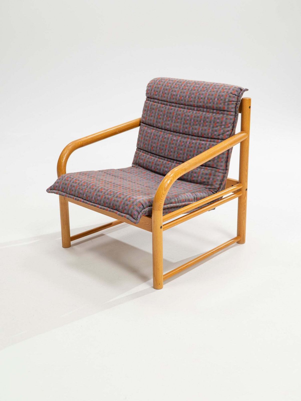 Scandinavian Style Beech Armchair, Italy, 1970s