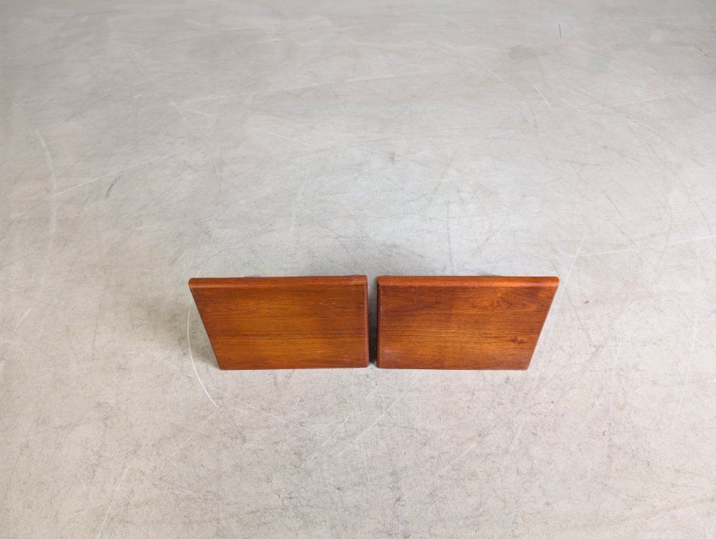 Original Set Of 2 Midcentury Wall Brackets Wall Shelf Teak 1960 photo 485.0