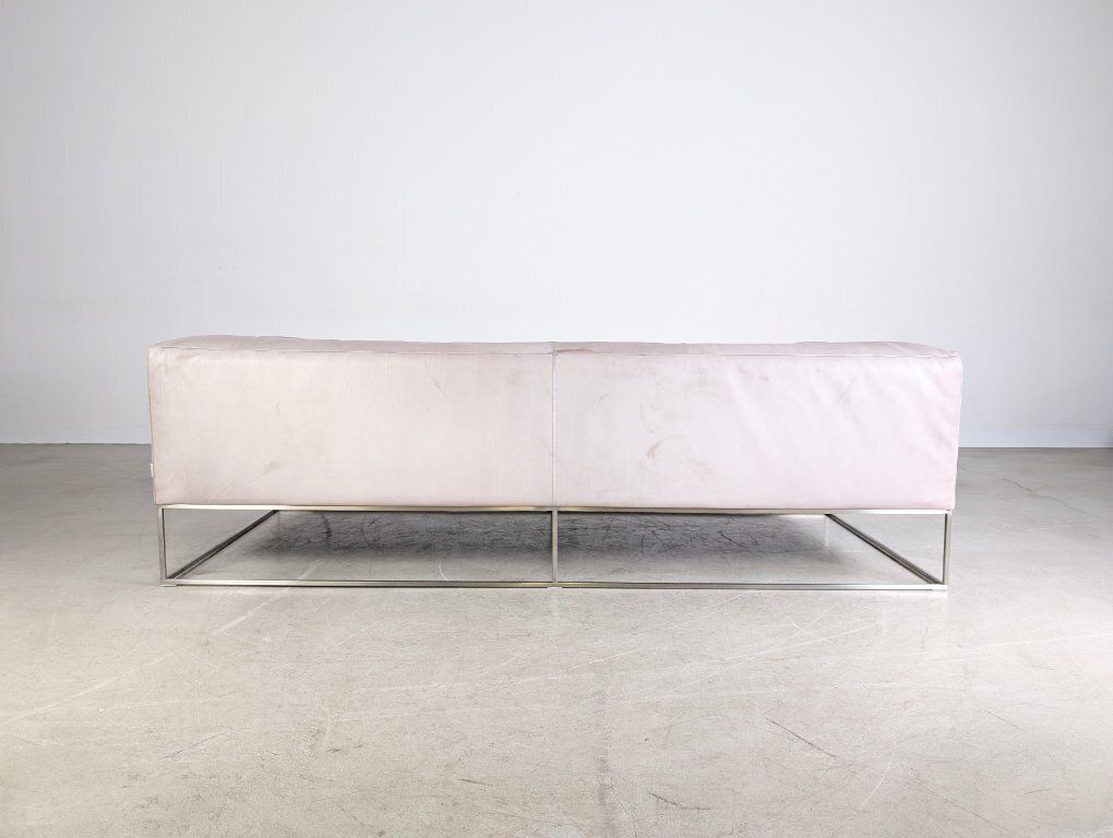 Original Living Divani Ile Cube Leather Sofa Couch Two Seater Design photo vinterior