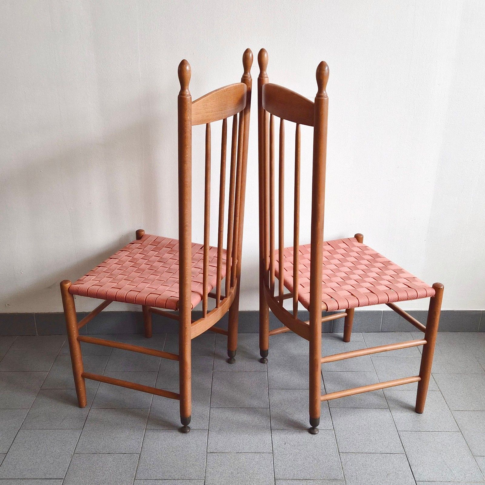 Vintage Jaren 1980 "Root" Set Van 4 Stoelen Voor Rock Wood En Heter – 80s Retro photo Meubels
