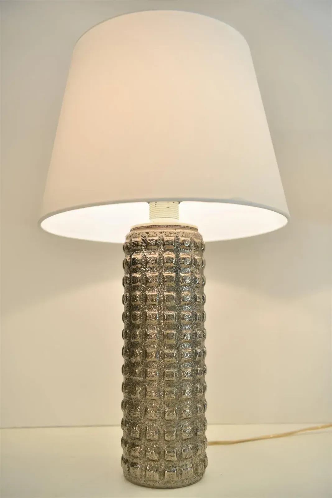 Table Lamps In Mercury Glass By Uno & östen Kristiansson For Luxus, Set Of 2 photo for sale