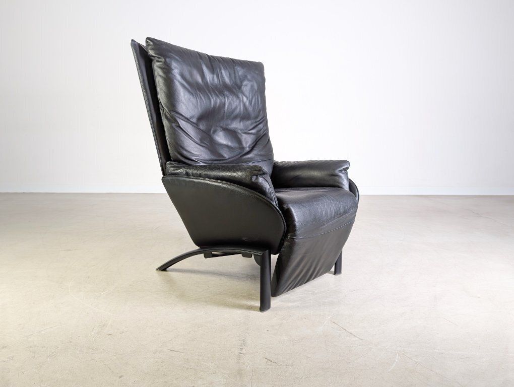 Original Wk Wohnen Armchair Design Armchair Leather Black photo 1107.0