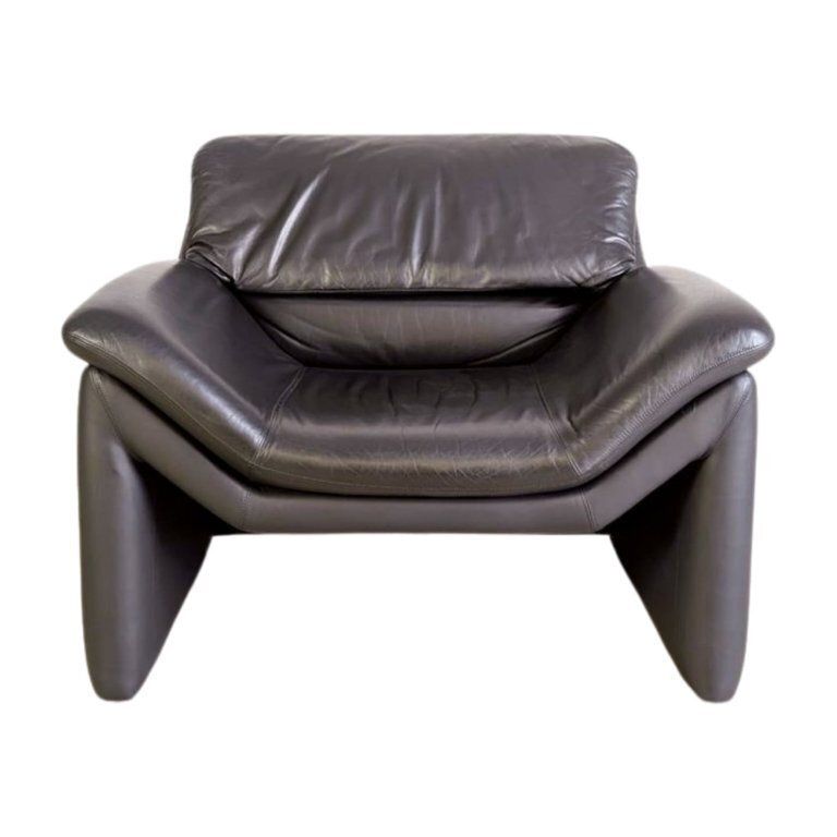 Original De Sede Armchair Hans Kaufeld Leather Black Design Armchair