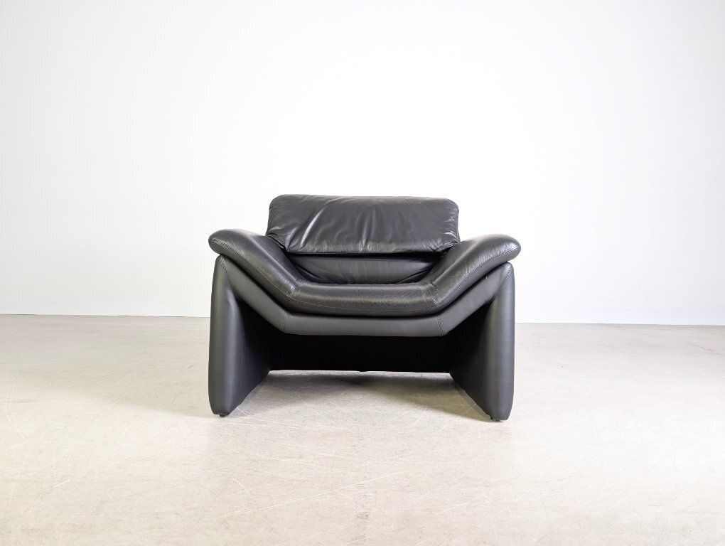Original De Sede Armchair Hans Kaufeld Leather Black Design Armchair photo for sale