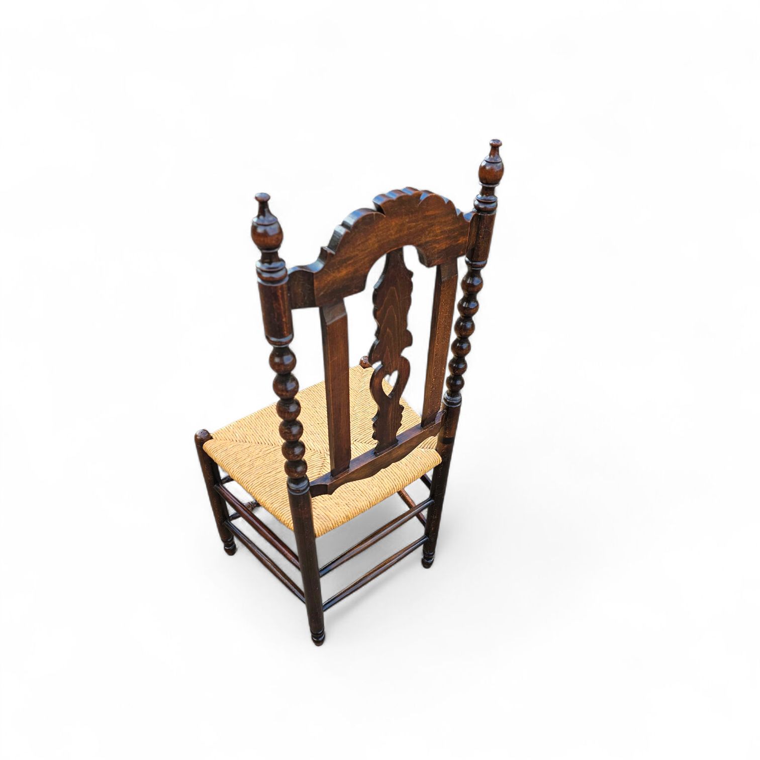 8 ( 2 X Armrest ) X Ornate Wood / Bobbin / Wicker Dining Chair / Studded Chairs photo 1490.0