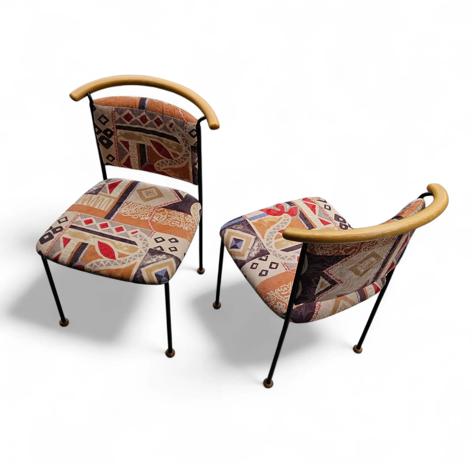 2 X Vintage Italian Side / Desk Chair 1980s photo vintage