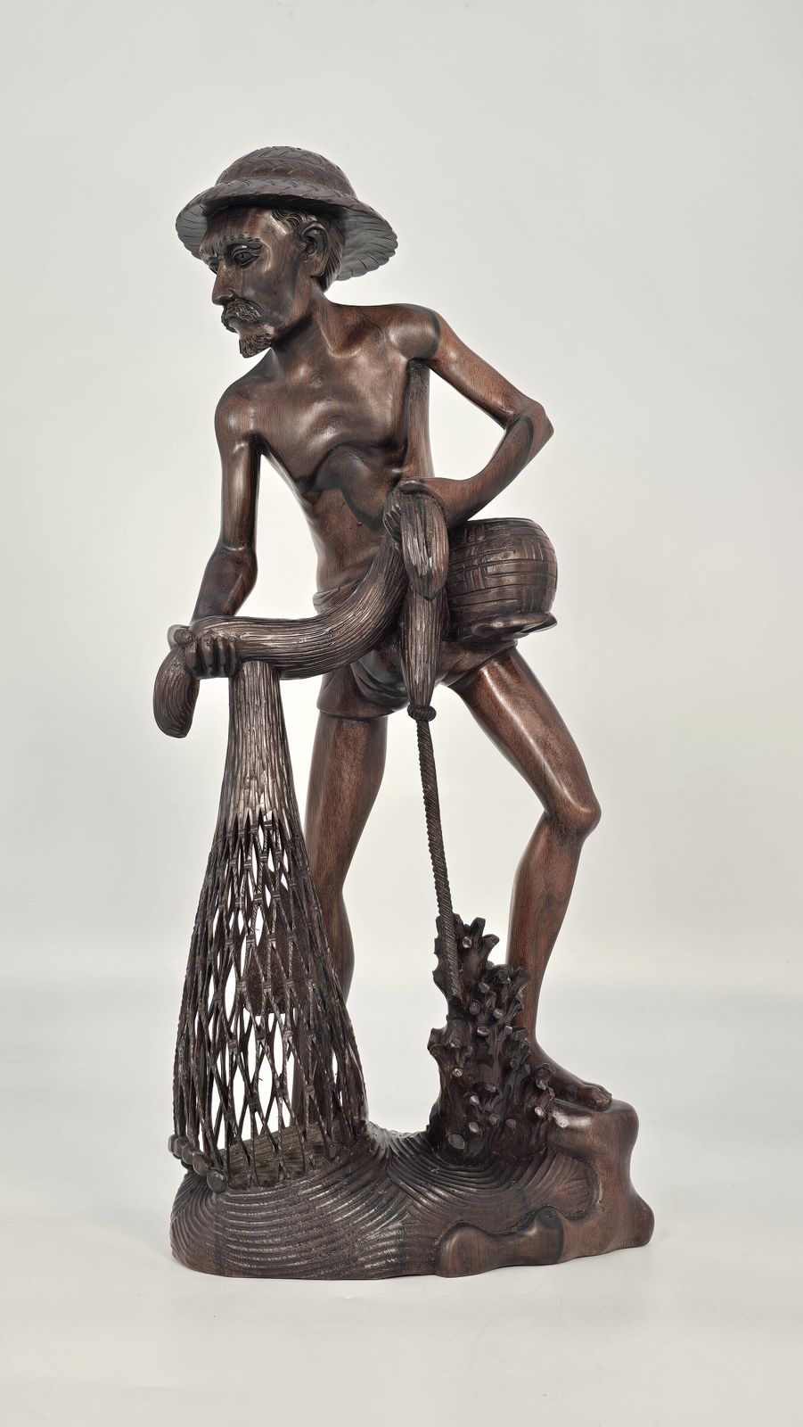 Antique Balinese Carved Hardwood Figure, Circa 1900