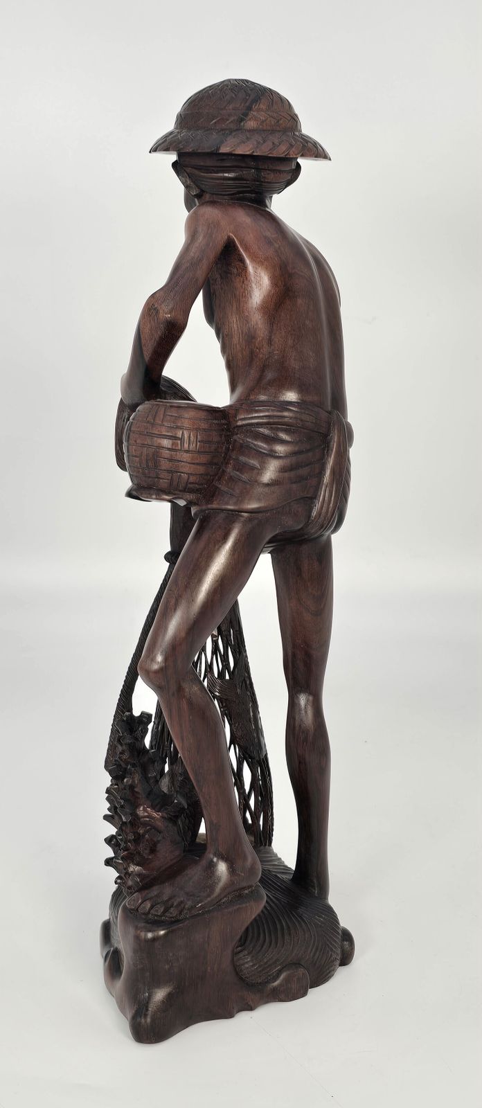 Antique Balinese Carved Hardwood Figure, Circa 1900 photo vintage