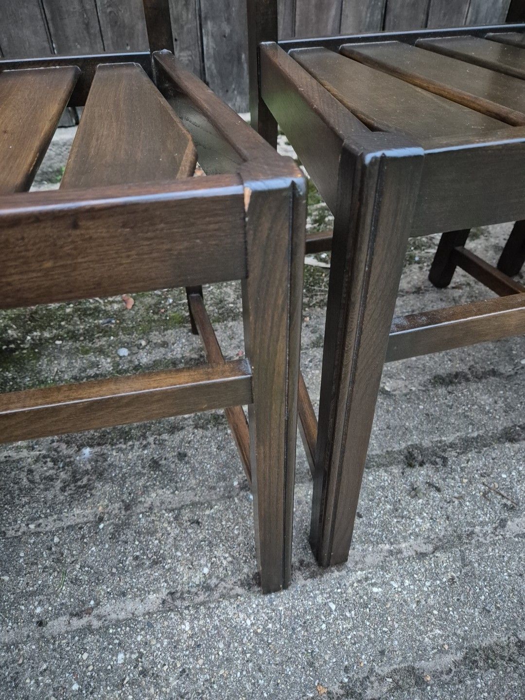 photo buy Set Of 4 1970s Ercol 715 Ladderback Dining Chairs Dark Finish, No Cushions.