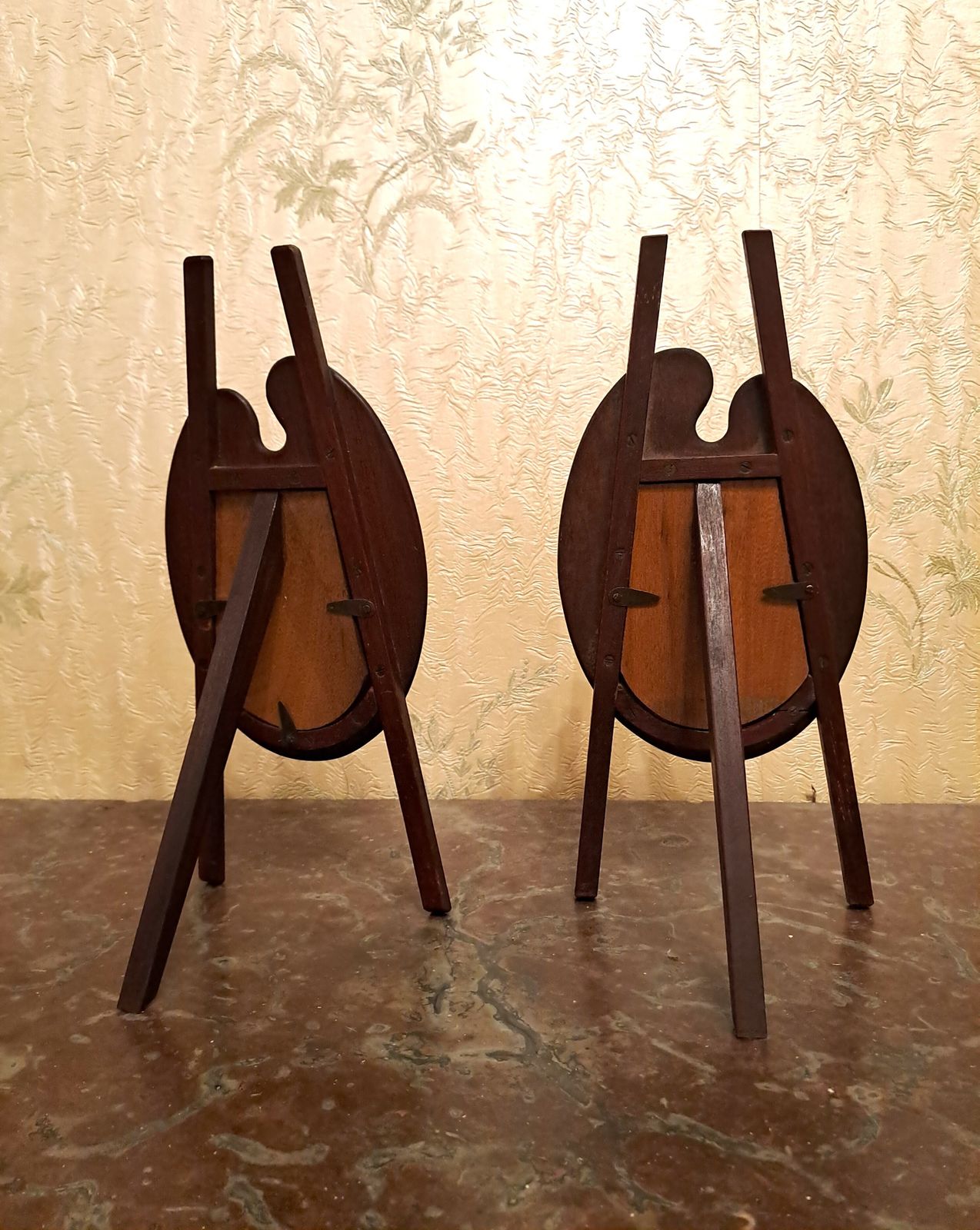 Antique Artist’s Palette Photo Frames In Mahogany photo Home Decor
