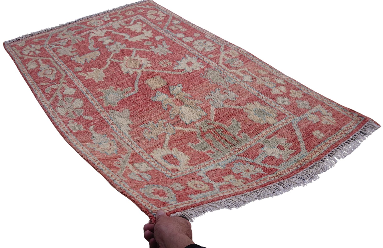 3x5 Rust Turkish Oushak Bohemian Hand Knotted Rug photo furniture