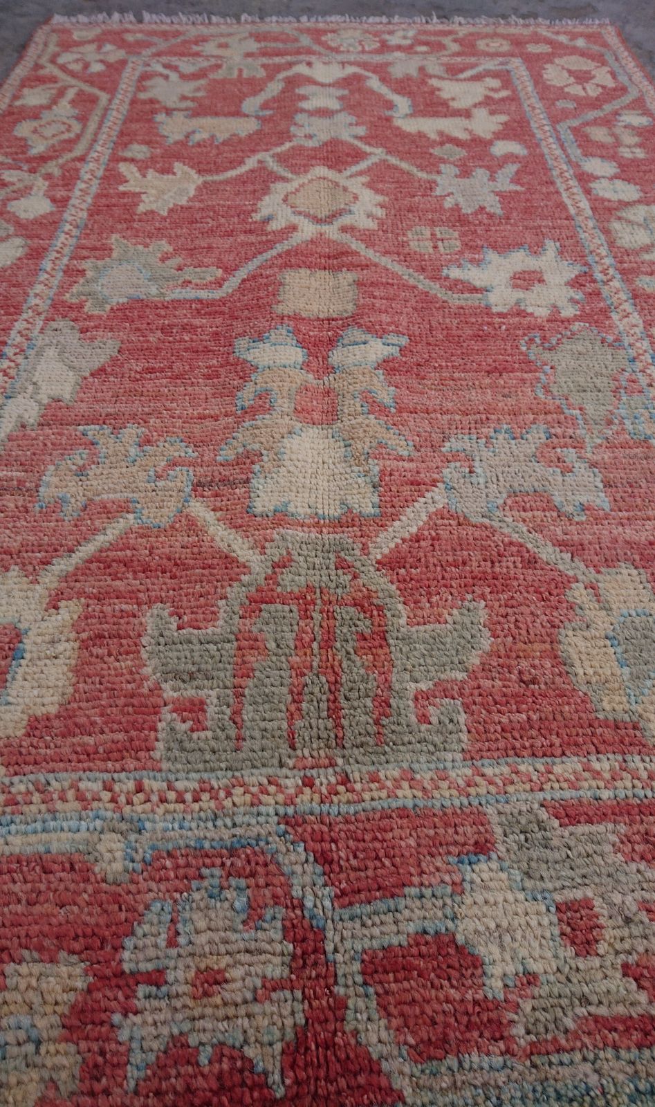 3x5 Rust Turkish Oushak Bohemian Hand Knotted Rug photo vintage