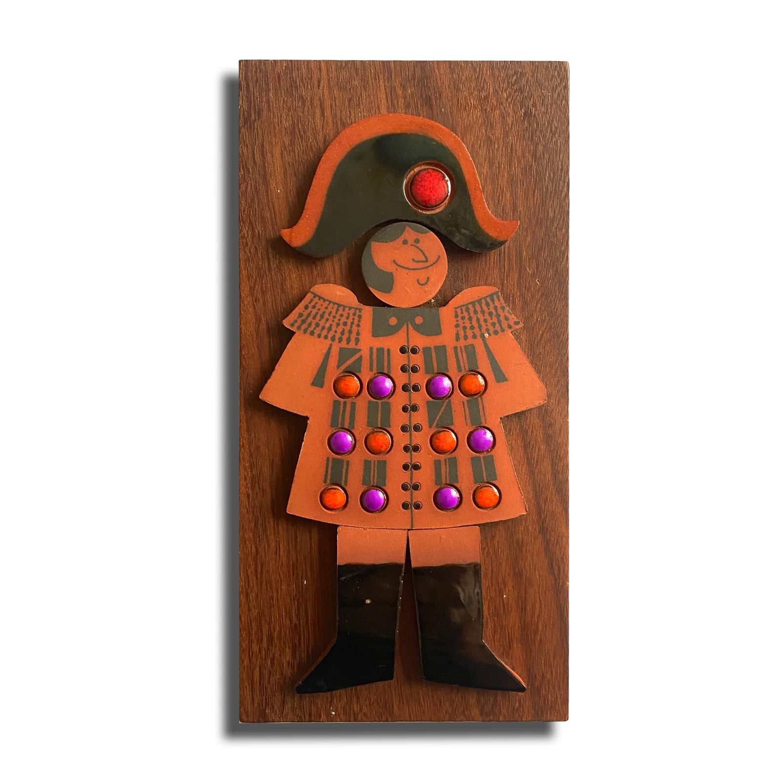 Hornsea Pottery Muramic Wall Plaque, Napoleon Design  1970s English Pottery