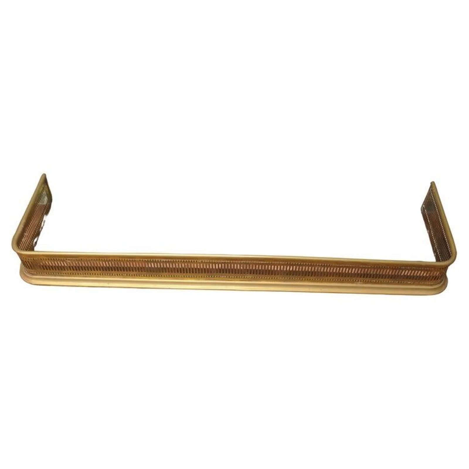 Long 19th Century Pierced Brass Fender