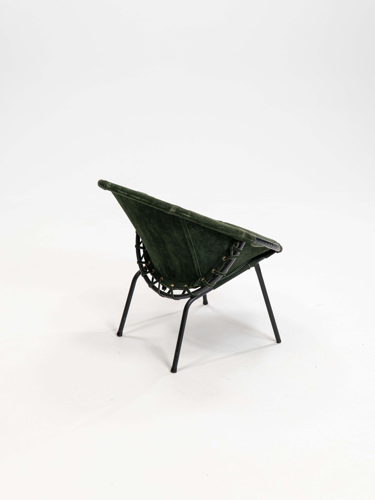 Mid Century Balloon Armchair In Green Cocktail Chair From Lusch & Co., 1960s photo 385.0