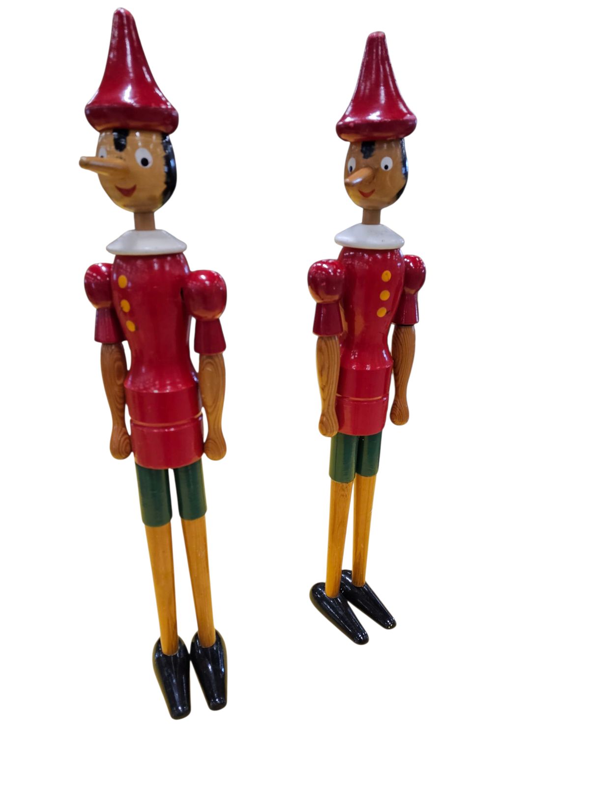 2 X Original Wooden Pinocchio Dolls By Gio Galetti / Italy 70s / Height 80 Cm photo furniture