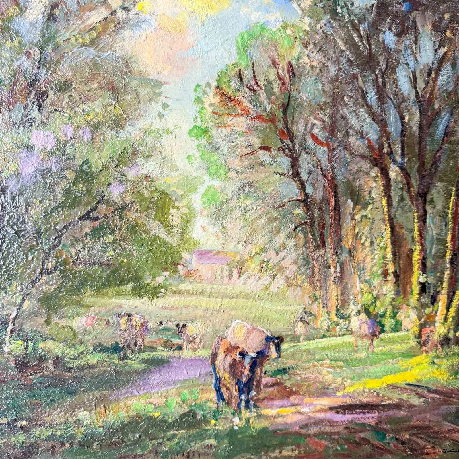 Cows In Woodland, Painting By Gordon Clifford Barlow photo furniture