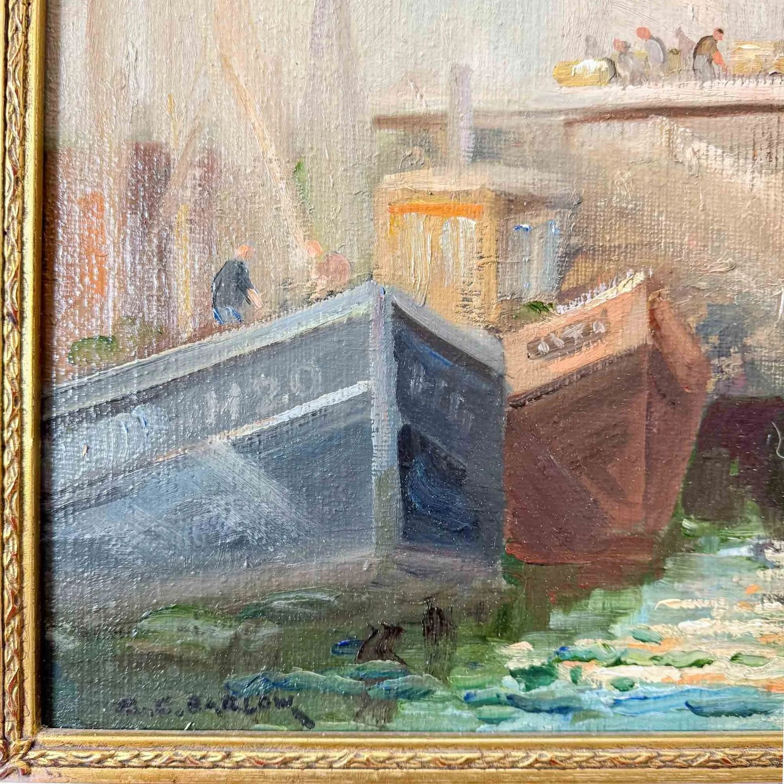'Scarborough Harbour', Painting By Gordon Clifford Barlow photo Art