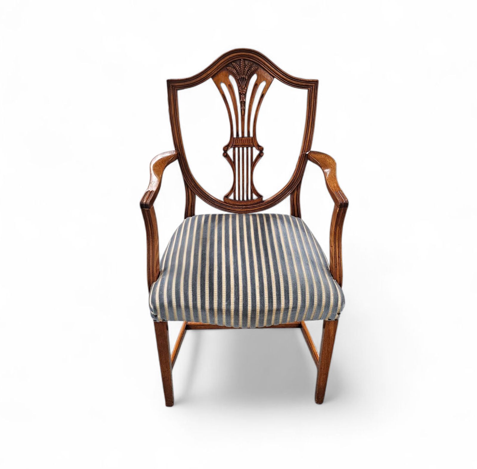 6 X English Mahogany Hepplewhite Chairs / 1920s photo for sale